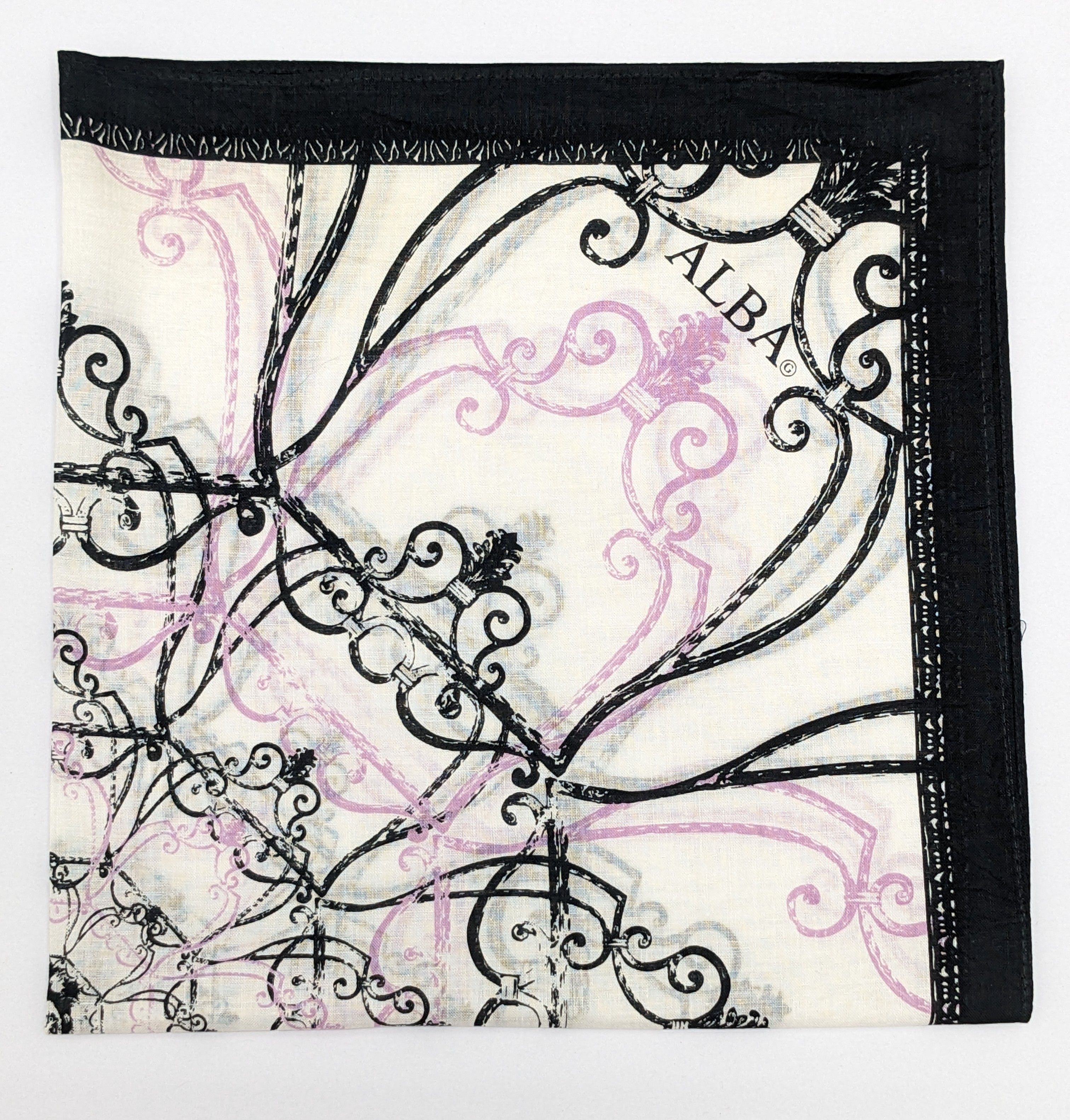 ALBA VINTAGE ALBA LION HEAD WROUGHT IRON GATE MOTIF HANDKERCHIEF Size ONE SIZE - 1 Thumbnail