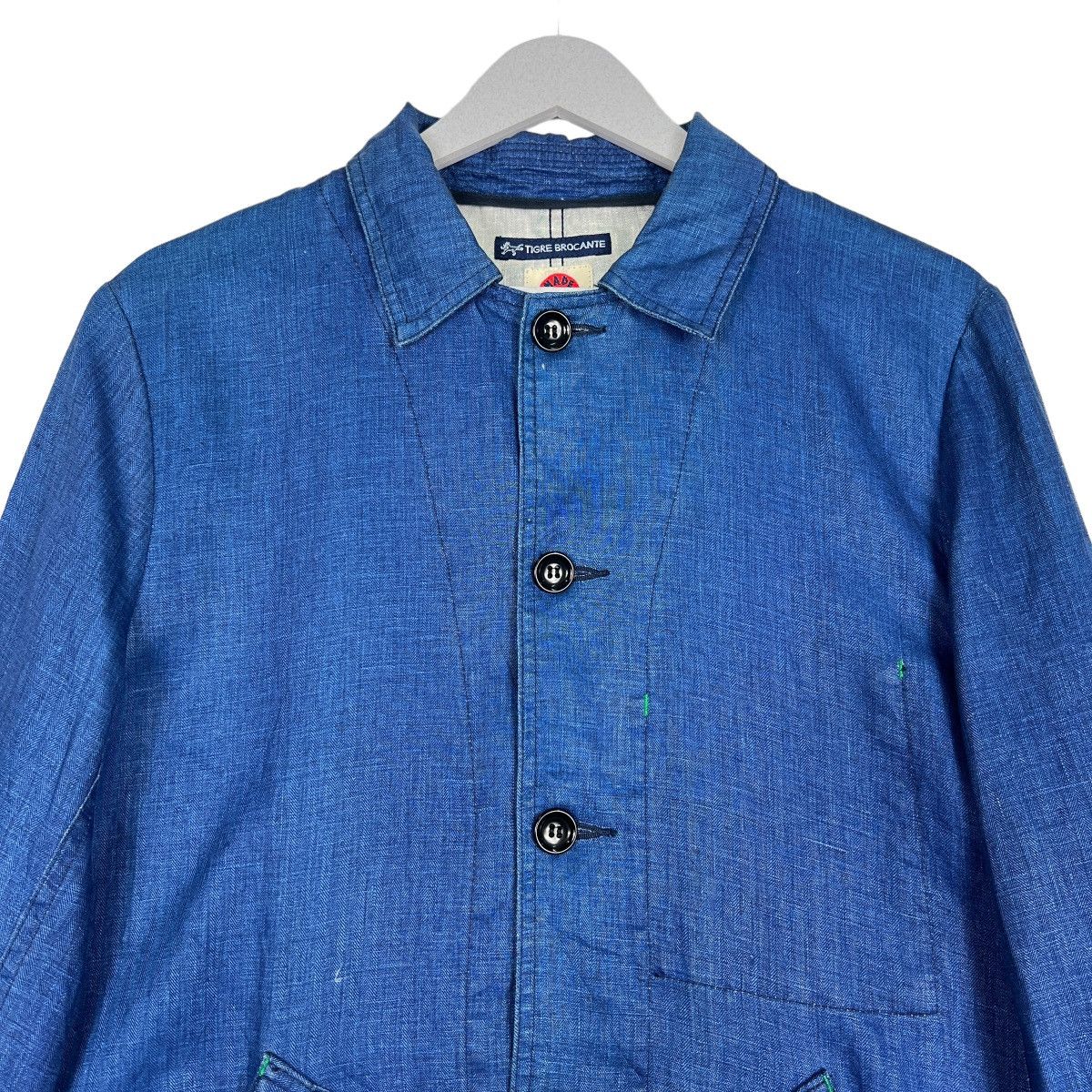 45rpm 🔥 TIGRE BROCANTE BLUE INDIGO JACKET MADE IN JAPAN Size US S / EU 44-46 / 1 - 3 Thumbnail