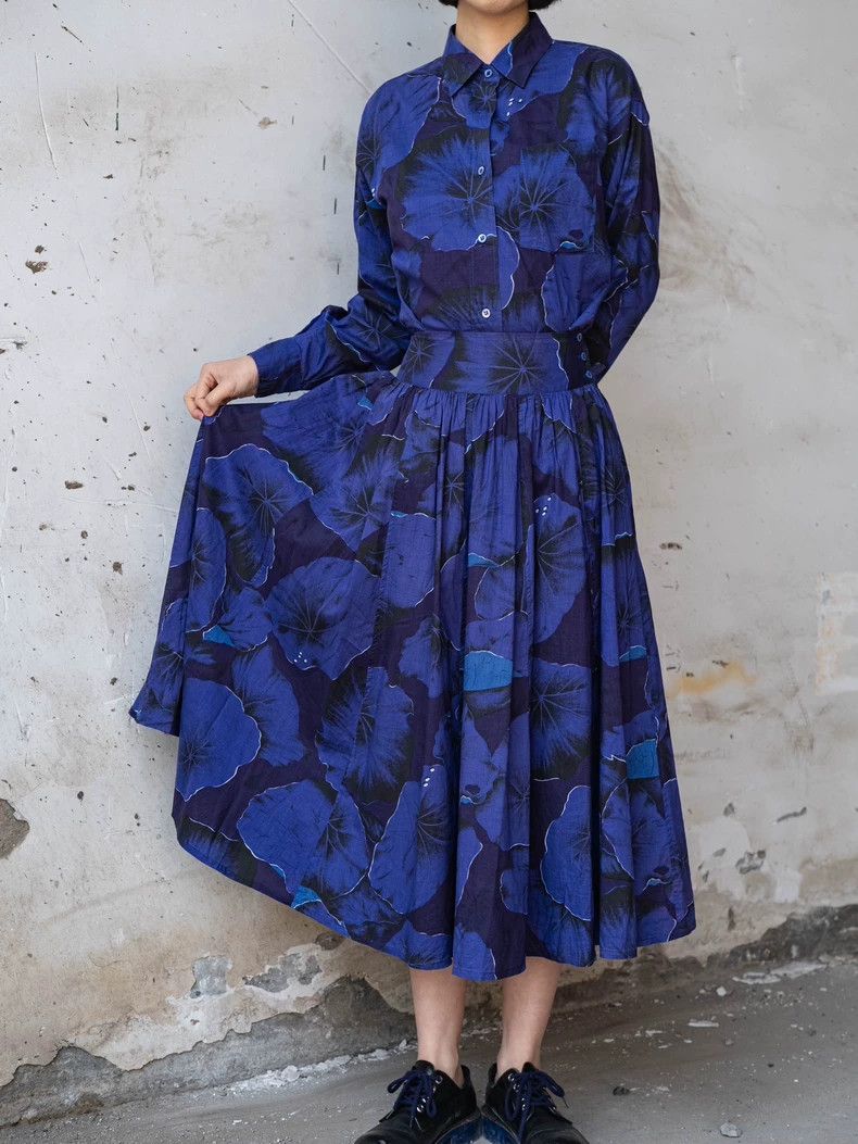 Kenzo KENZO Blue and purple flower set vintage Size M / US 6-8 / IT 42-44 - 4 Thumbnail