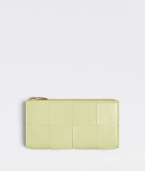 Bottega Veneta o1n1vont1224 Size: OS / Large Bi-Fold Zip Wallet Yellow Size ONE SIZE - 1 Thumbnail