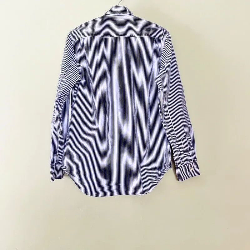 Comme des Garcons PLAY Comme Des Garçons PLAY Navy Blue White Striped Button Front Size M / US 6-8 / IT 42-44 - 4 Thumbnail