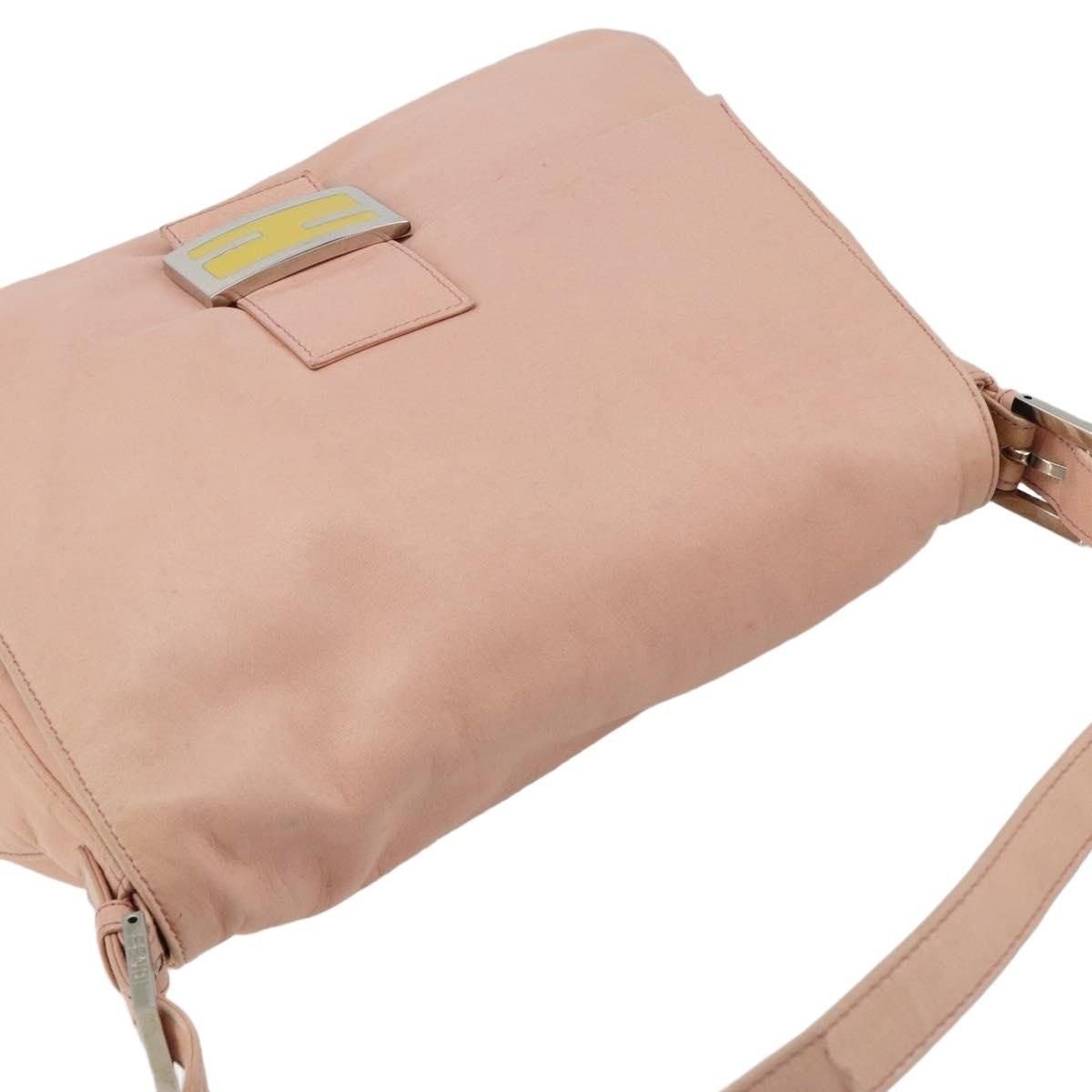 Fendi Fendi Leather Mamma Baguette Shoulder Bag Pink Size ONE SIZE - 11 Thumbnail