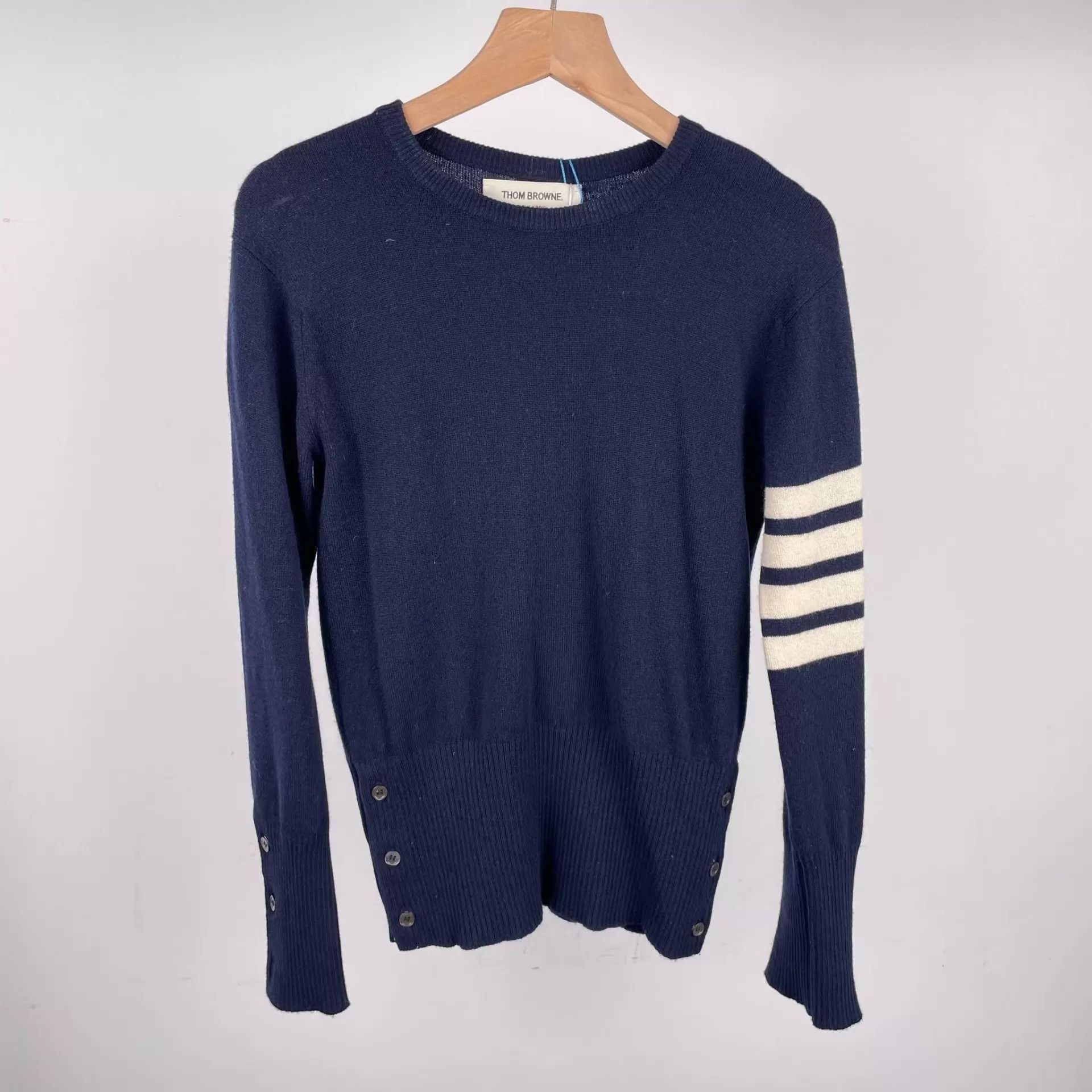 Thom Browne TB Cashmere Blue Pullover 40 Size S / US 4 / IT 40 - 1 Thumbnail