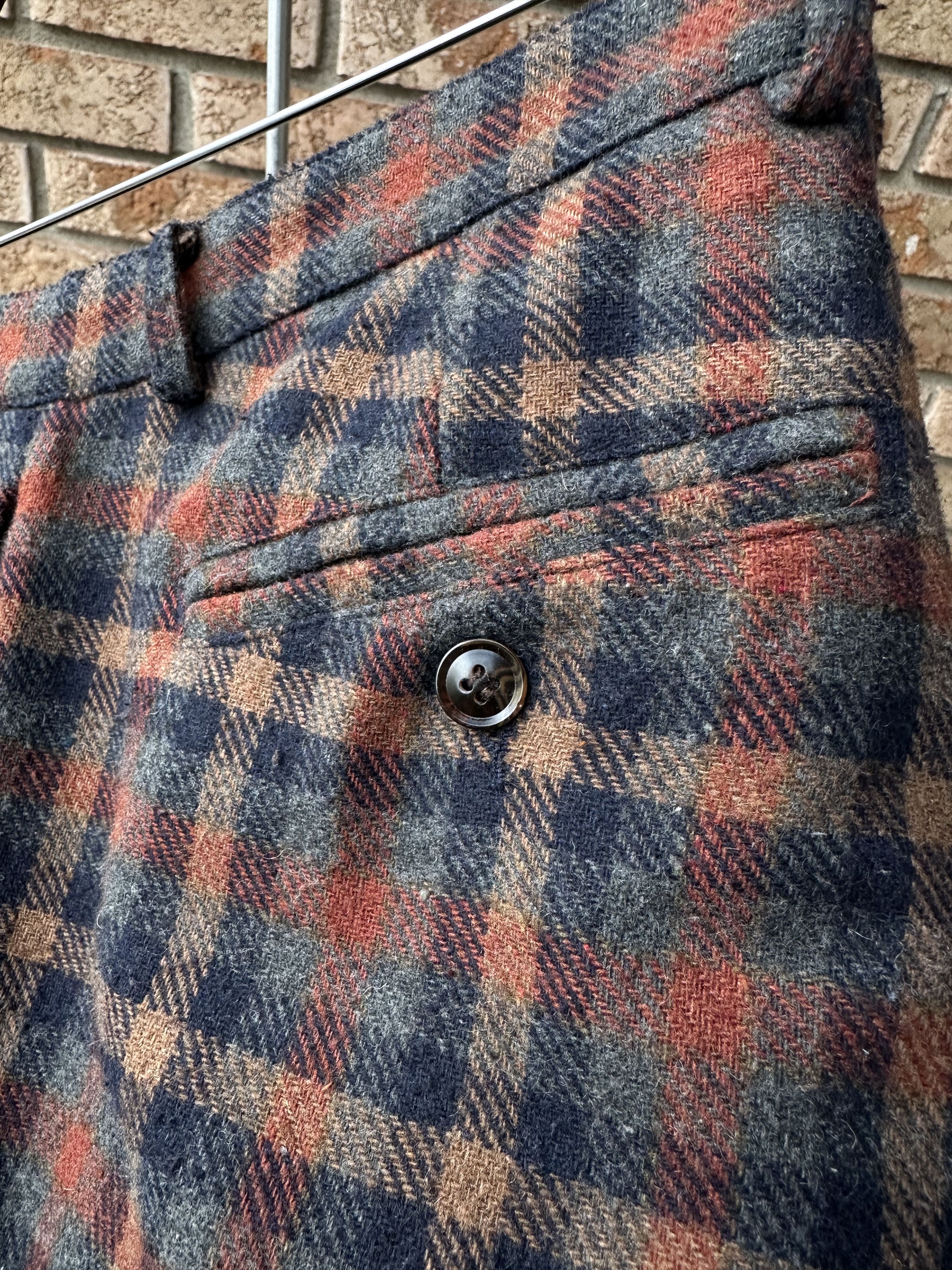 Vintage Pleated Flannel Trousers Size US 30 / EU 46 - 6 Thumbnail