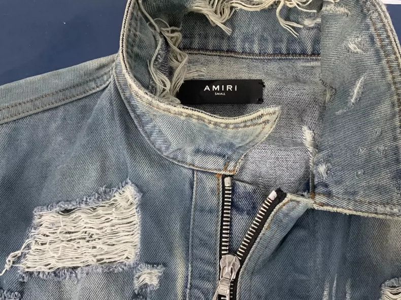 Amiri Amiri Grease stain Denim Jacket Size US S / EU 44-46 / 1 - 3 Thumbnail