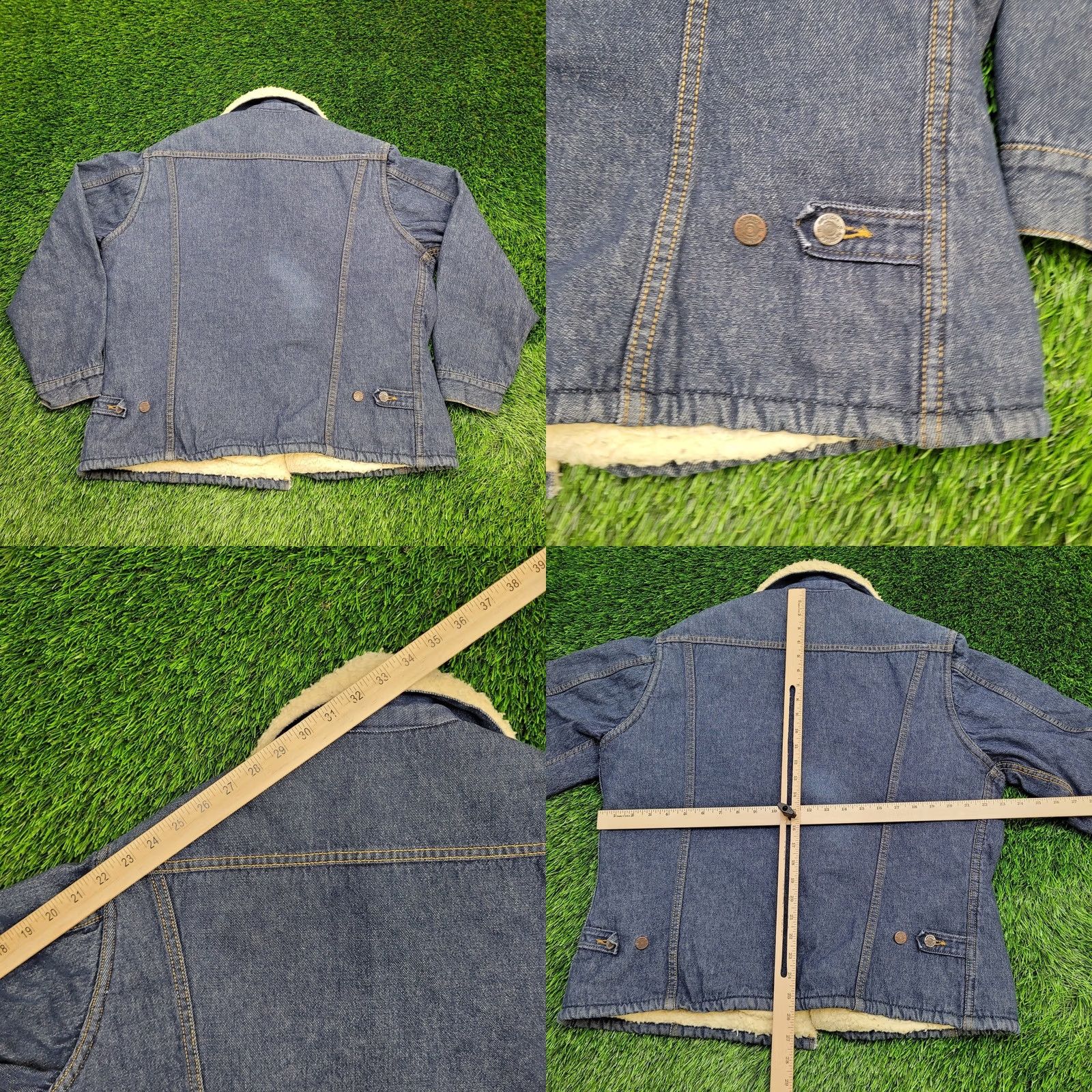 Sears VINTAGE Sears Jacket Mens XL Blue VTG 80s Roebucks Jean Sherpa Lined Denim Coat Made USA Size US 36 / EU 52 - 8 Thumbnail
