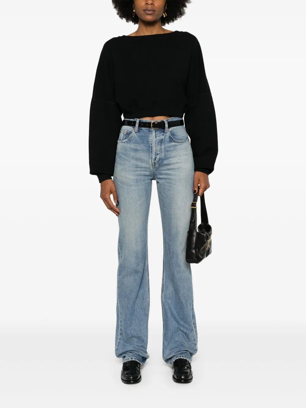 Saint Laurent Paris o1y0126 Sweatshirt in Black Size L / US 10 / IT 46 - 5 Thumbnail