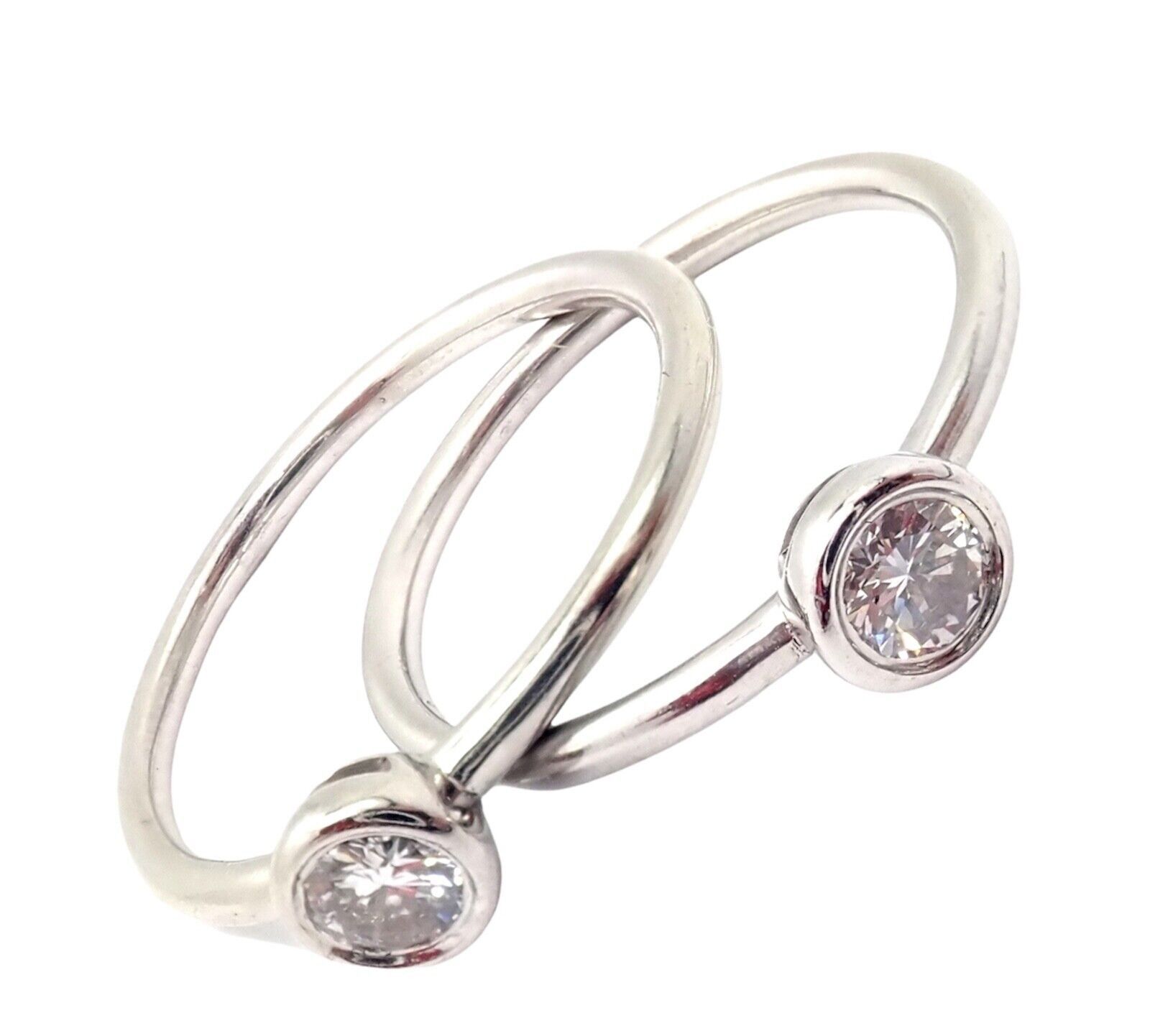 Platinum 0.16ct Diamond Engagement Stacking Ring sz 6