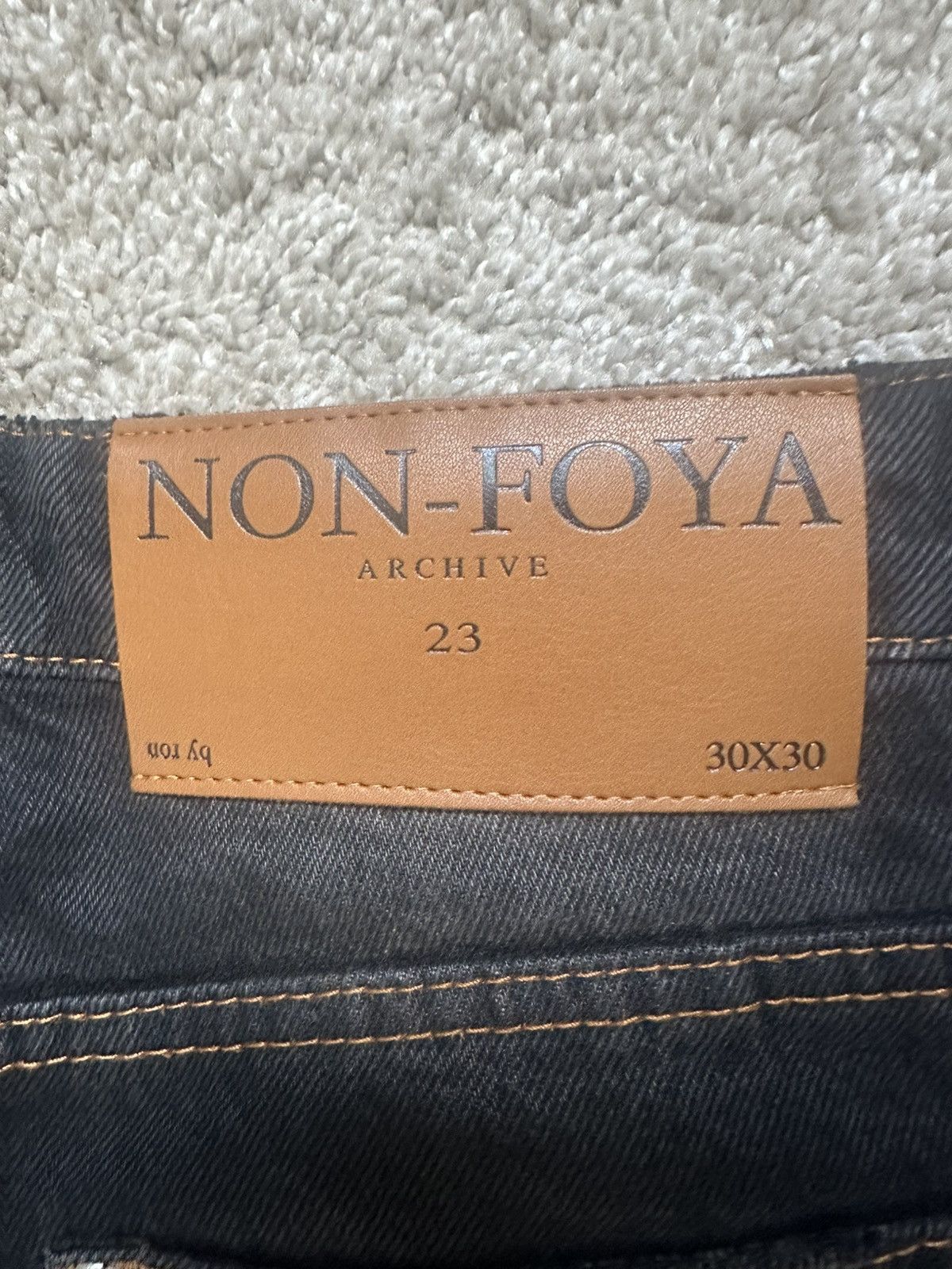 Other NON-FOYA Signature 15 oz. Black Baggy Denim Size US 30 / EU 46 - 4 Thumbnail
