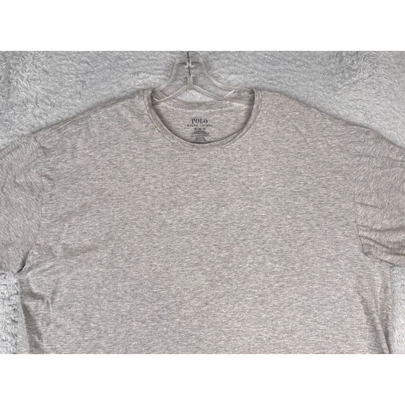 Ralph Lauren Polo Ralph Lauren Shirt Adult XL Gray Short Sleeve Crew Cotton READ - Mens T-Shirt, Embroidered Logo, Jersey, Classic Fit Size US XL / EU 56 / 4 - 4 Thumbnail