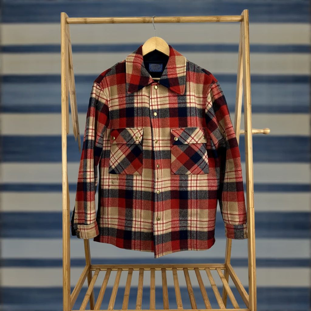 Pendleton VTG Pendleton Wool Plaid Flannel Shirt Jacket M USA Mens Size US M / EU 48-50 / 2 - 1 Thumbnail