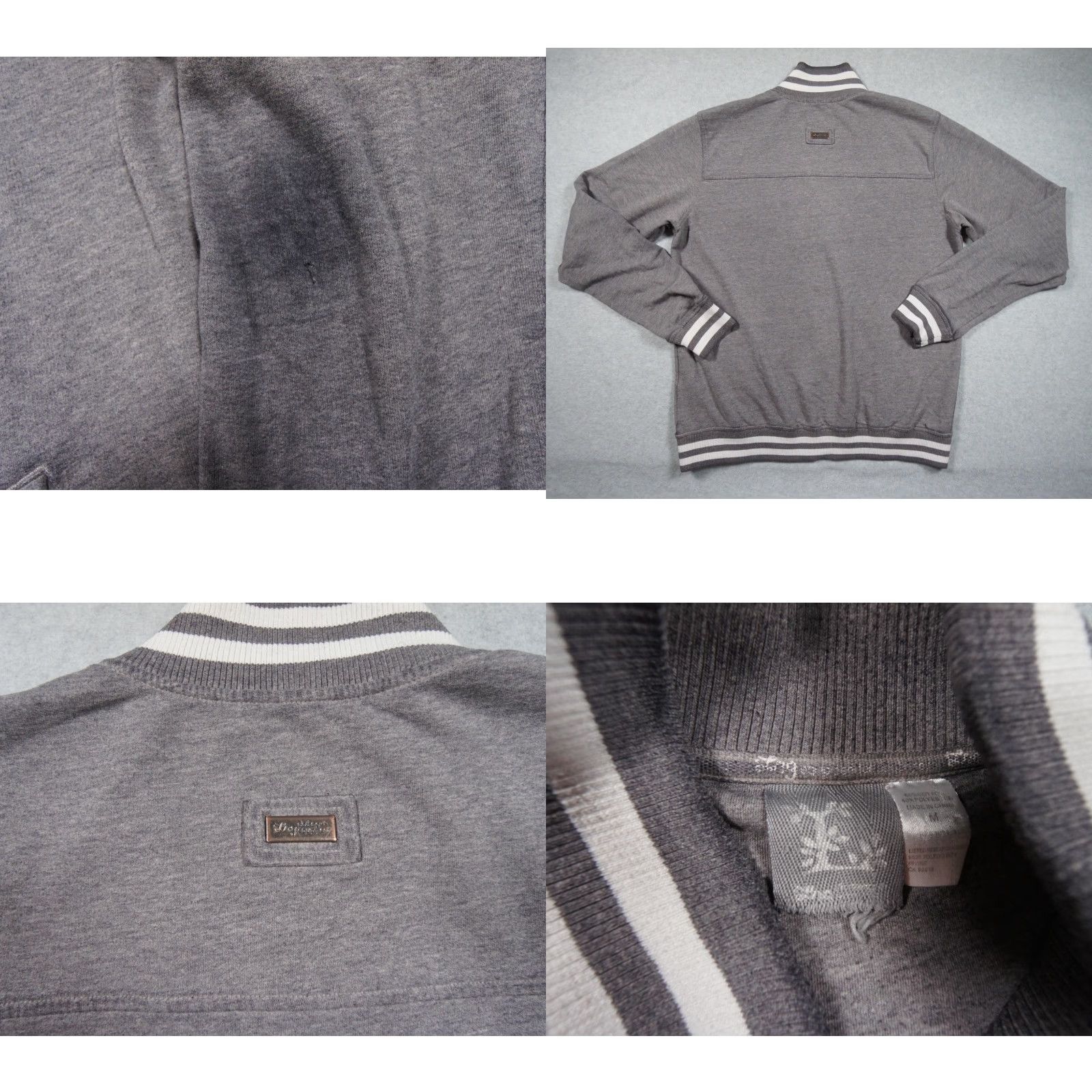 Vintage VINTAGE Lifted Research Group Sweater Mens M Gray Full Zip Streetwear Y2K] Size US M / EU 48-50 / 2 - 8 Thumbnail