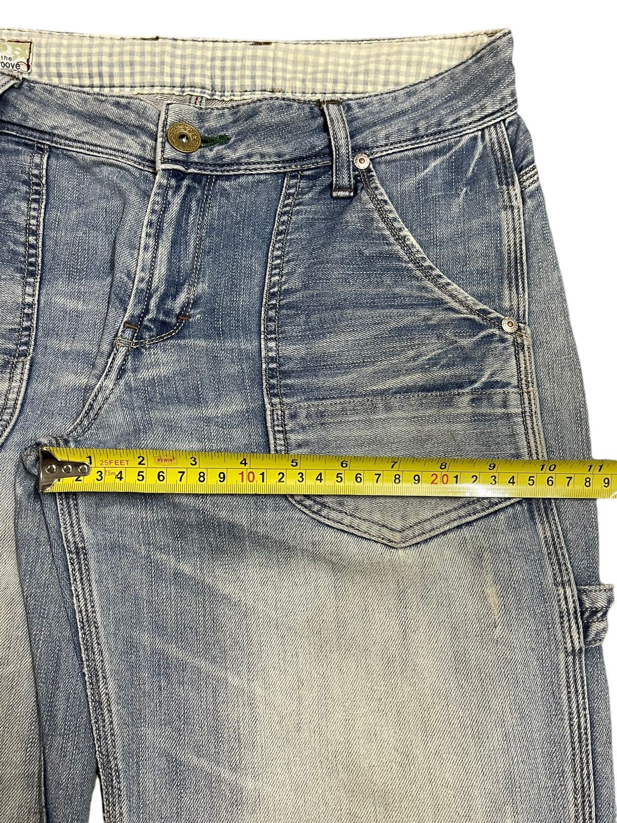 14th Addiction Vintage Japanese Brand Blue Faded Wash Carpenter Style Jeans Size US 31 - 14 Thumbnail