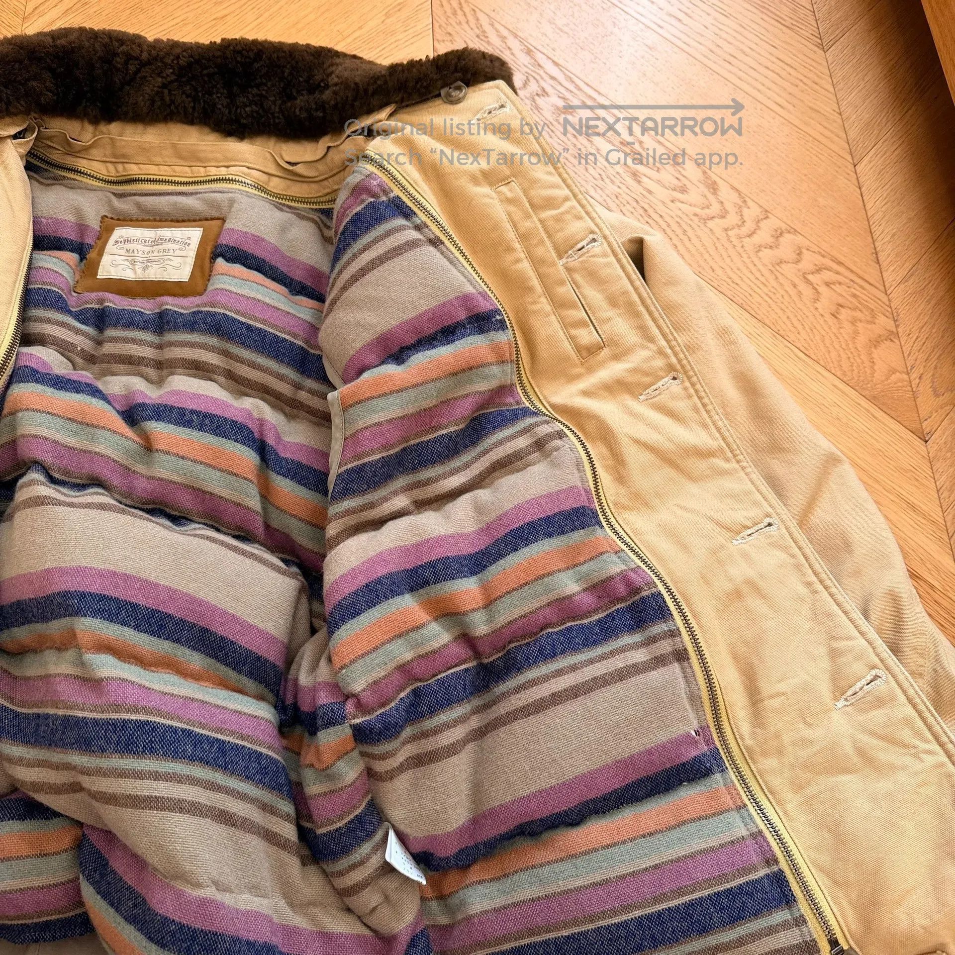 Mg Size F Vintage Cowhide Patchwork Outdoor Sports Hunting in Brown, Men's (Size L) — image 5 of 6
