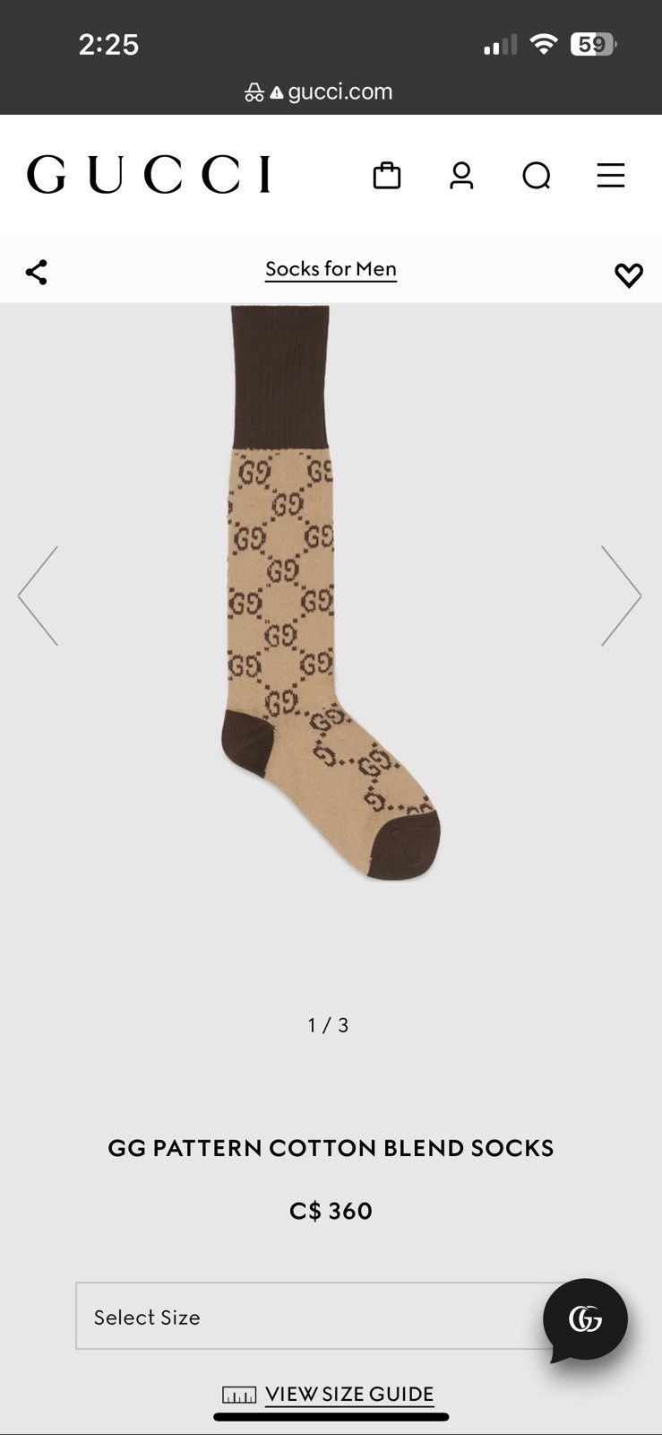 Gucci GG PATTERN BLEND SOCKS - GUCCI SOCKS Size ONE SIZE - 5 Thumbnail