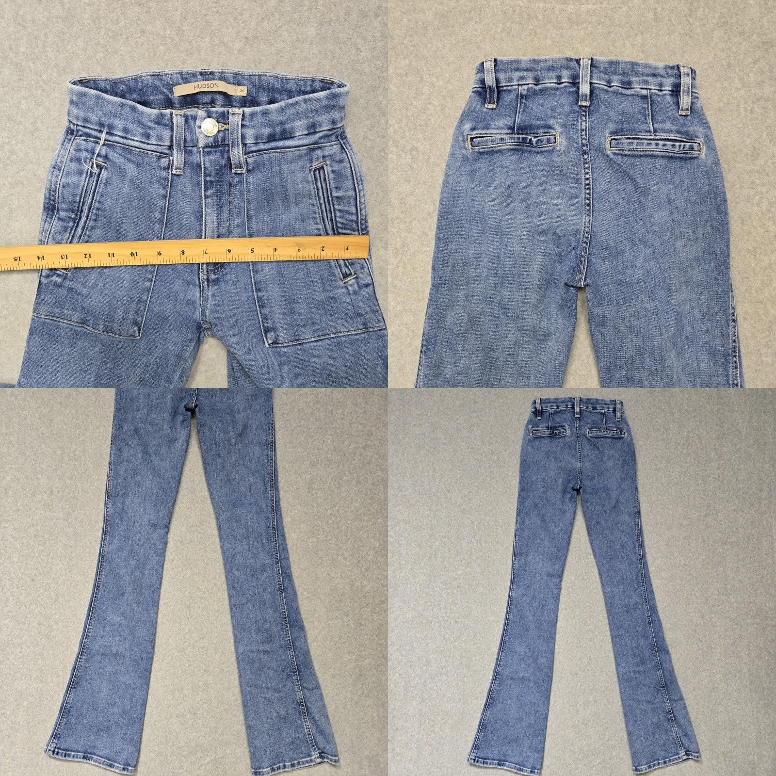 Hudson Hudson Jeans Womens 24 Blue Flare High Rise Starlet Stretch Denim Pants Size 42" / US 20 - 9 Thumbnail