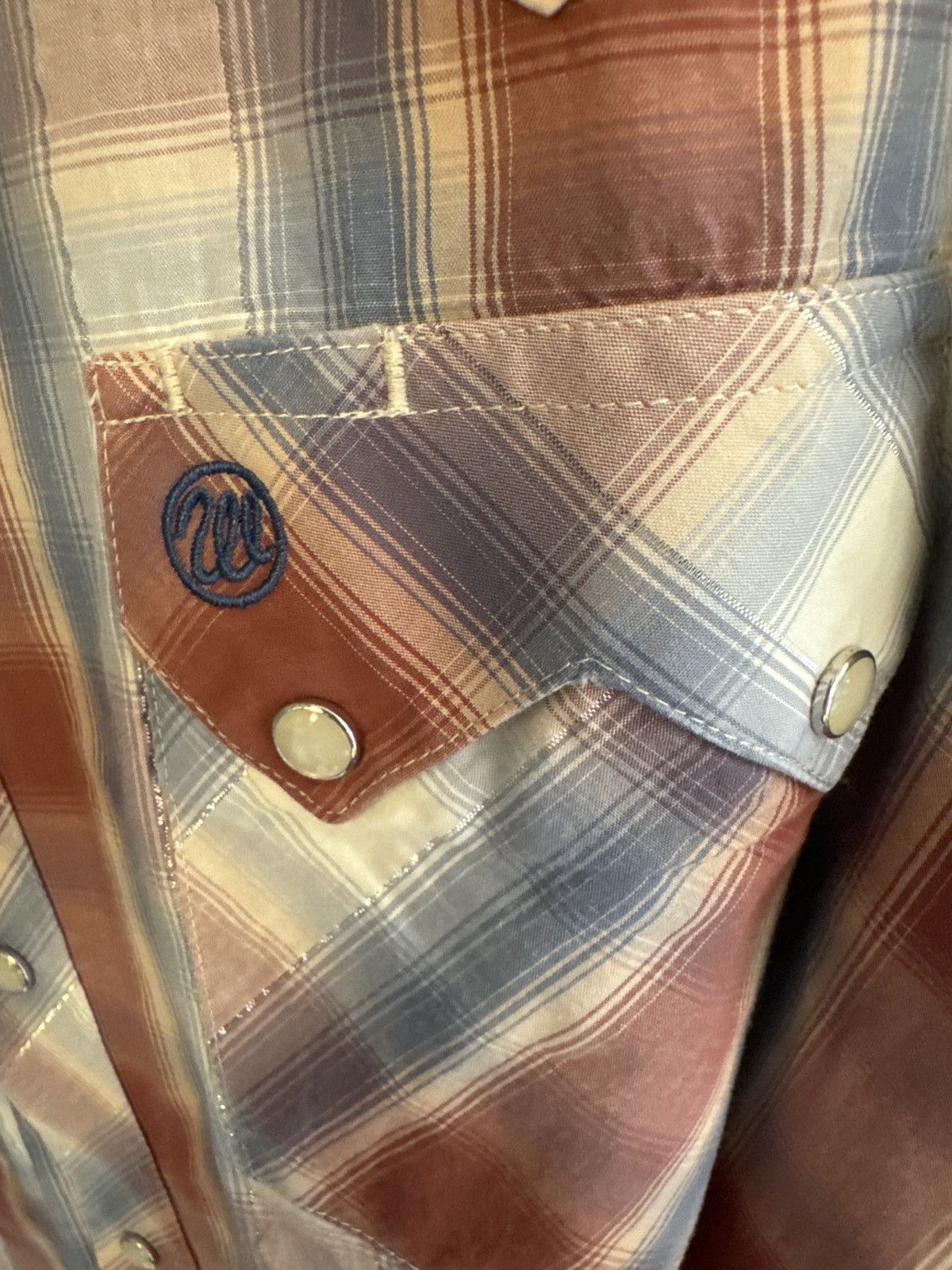 Vintage × Wrangler Wrangler Vintage Pearl Snap Button Shirt Size US L / EU 52-54 / 3 - 2 Thumbnail
