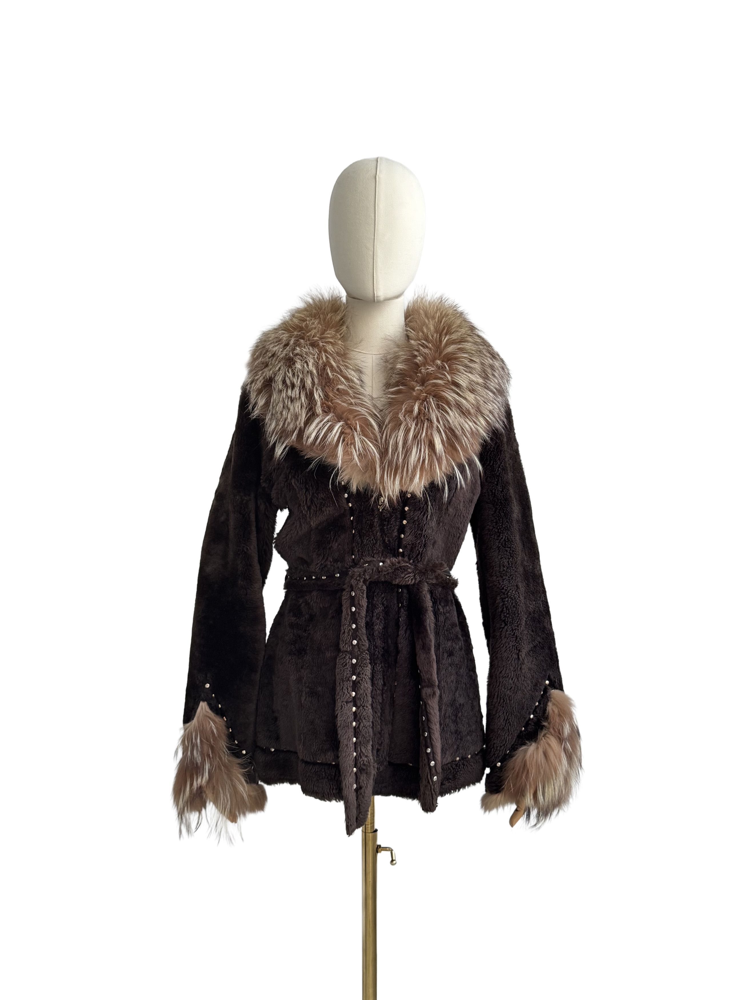 Japanese Brand Vintage Real Leather/Sheepskin Jacket With Real Fur Details Size M / US 6-8 / IT 42-44 - 2 Thumbnail