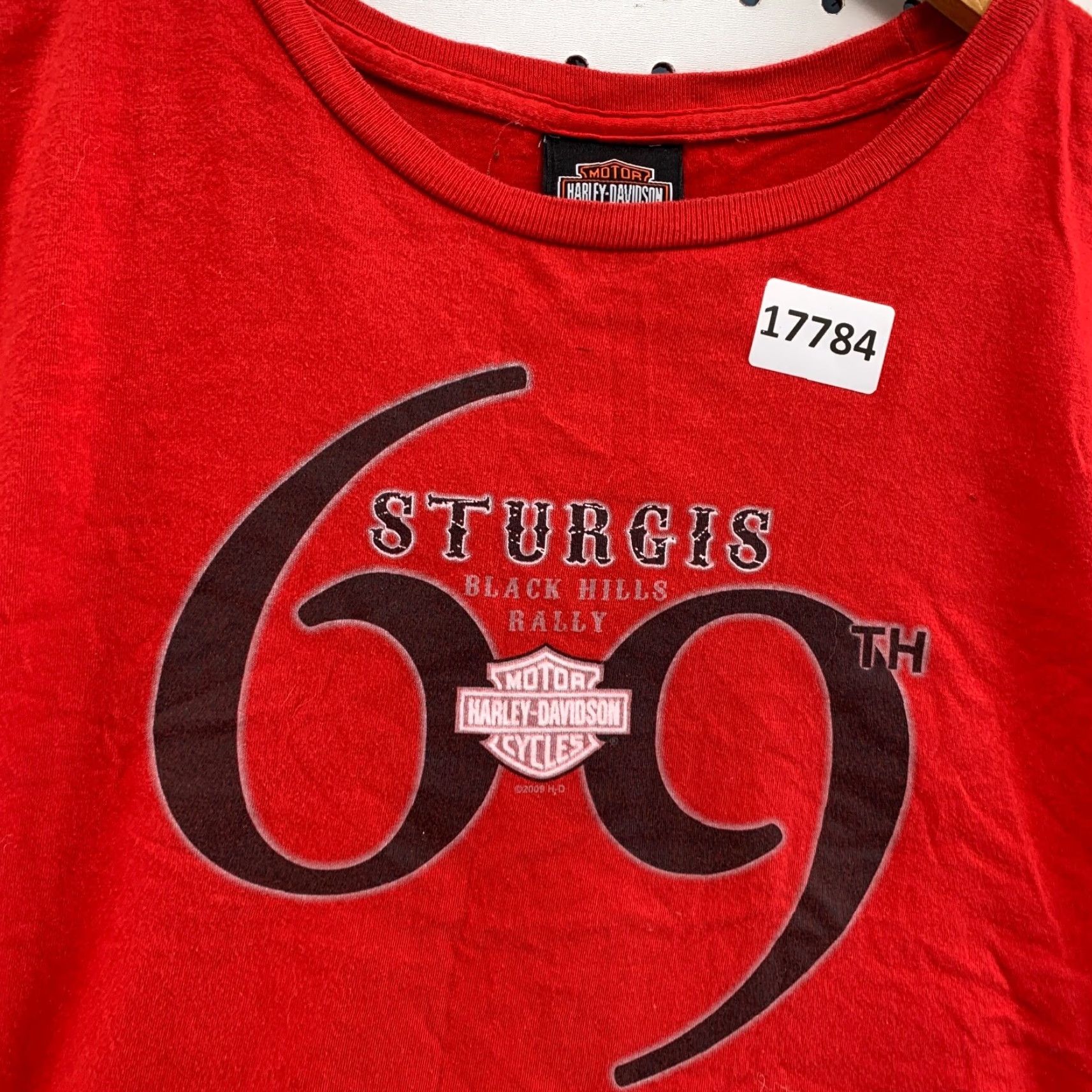 Harley Davidson VINTAGE Harley Davidson Motorcycle Sturgis Womens L Shirt Red 69th Annual Fits 17.5X21 Size L / US 10 / IT 46 - 7 Thumbnail