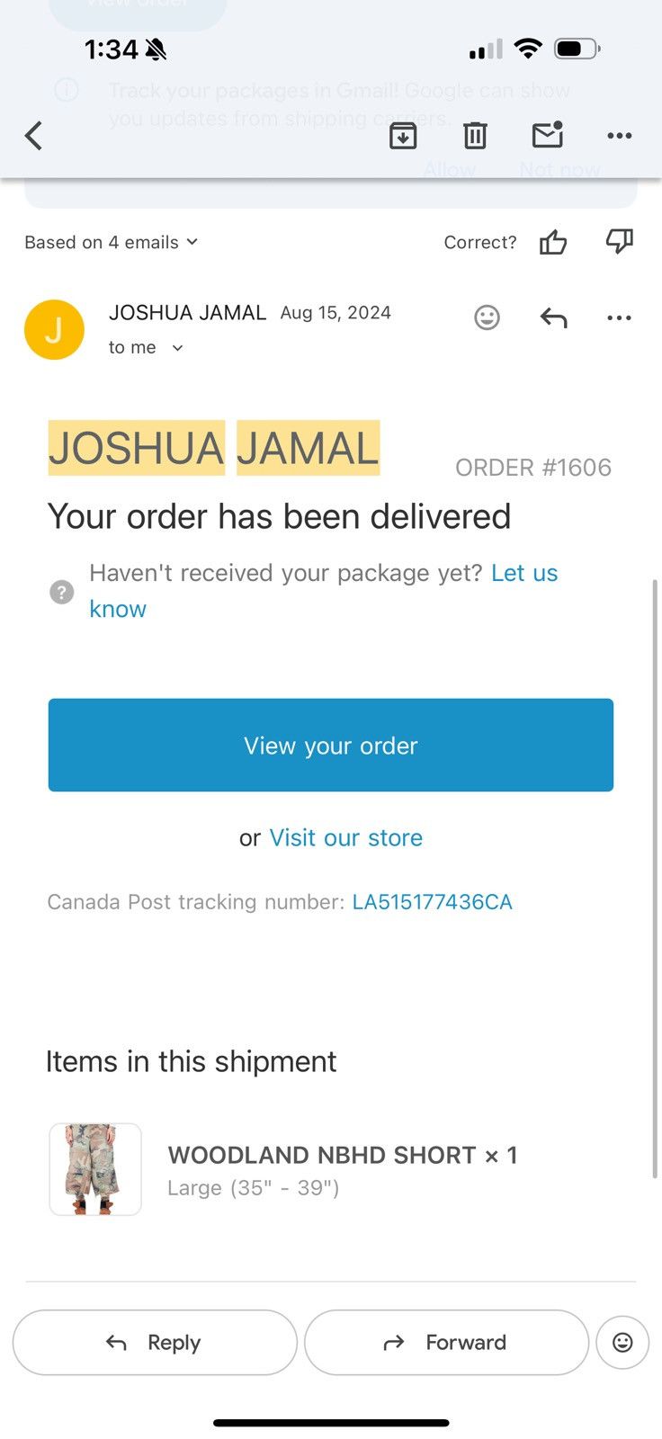 Joshua Jamal WOODLAND CAMO NBHD SHORT Size US 34 / EU 50 - 5 Thumbnail