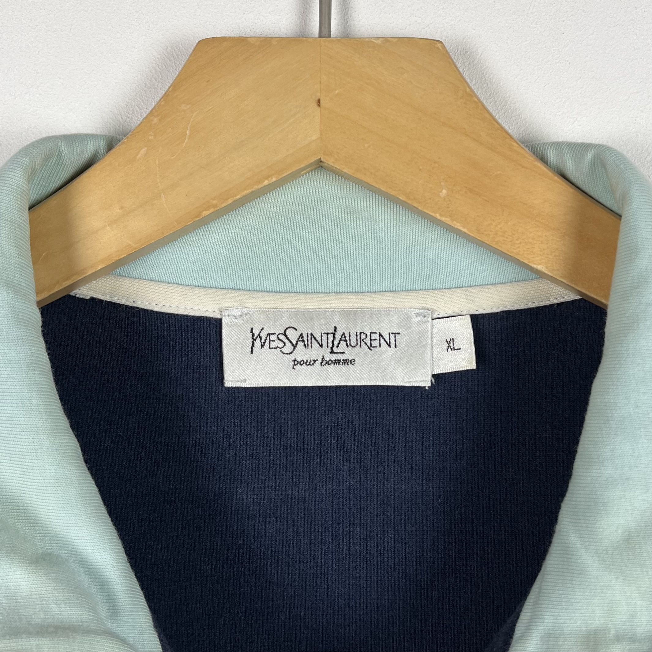 Yves Saint Laurent Vintage Yves Saint Laurent YSL Big Logo Zip Sweatshirt 90’s Size US XL / EU 56 / 4 - 8 Thumbnail