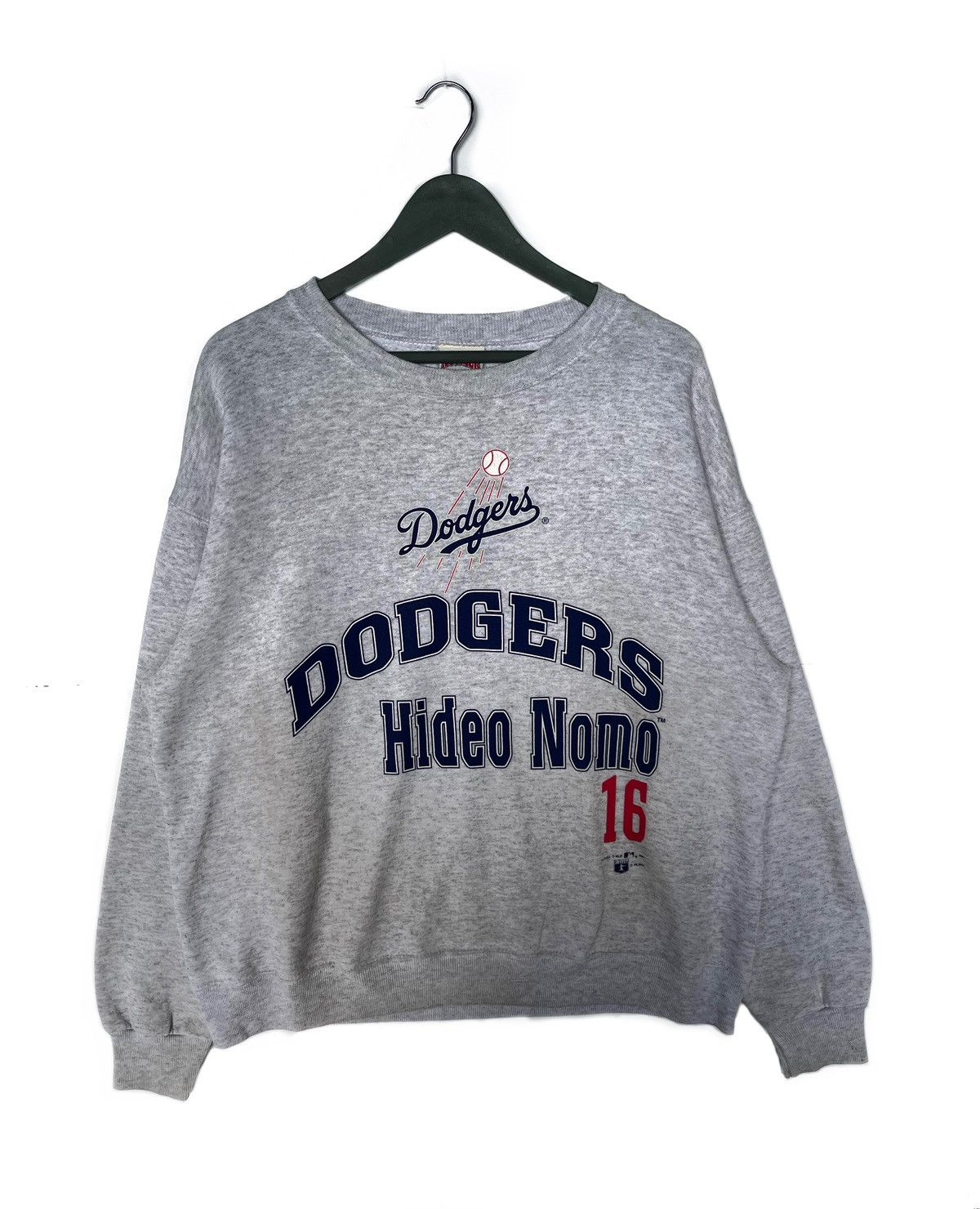 MLB Vintage 90s Hideo Nomo Sweatshirt Size US L / EU 52-54 / 3 - 1 Thumbnail