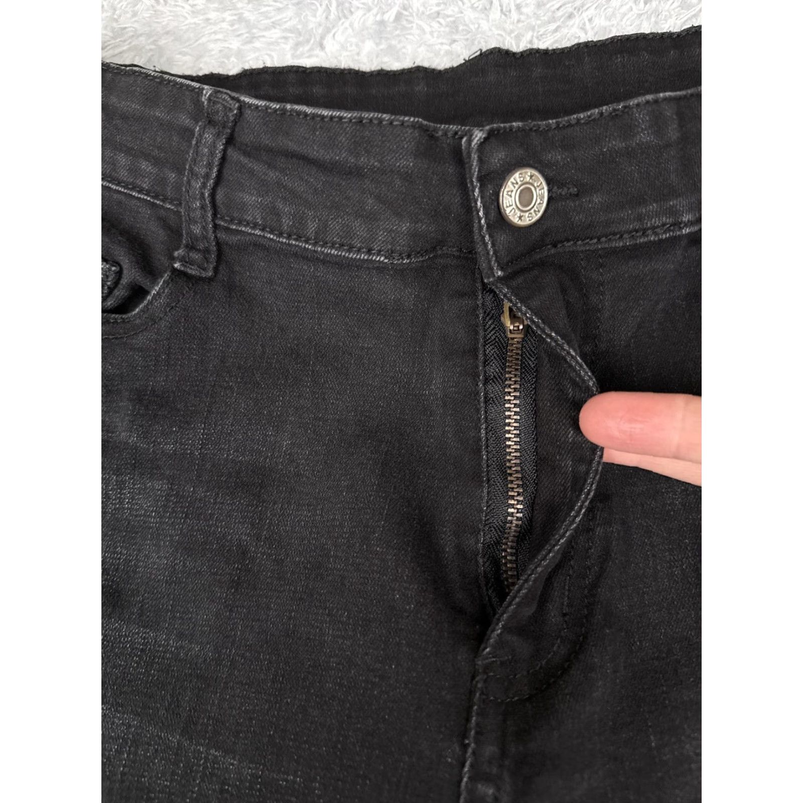 Denime Jeans Womens Large Black Stretch Denim Straight Leg Mid Rise 30x32 Casual City School Pants Size 36" / US 14 / IT 50 - 5 Thumbnail