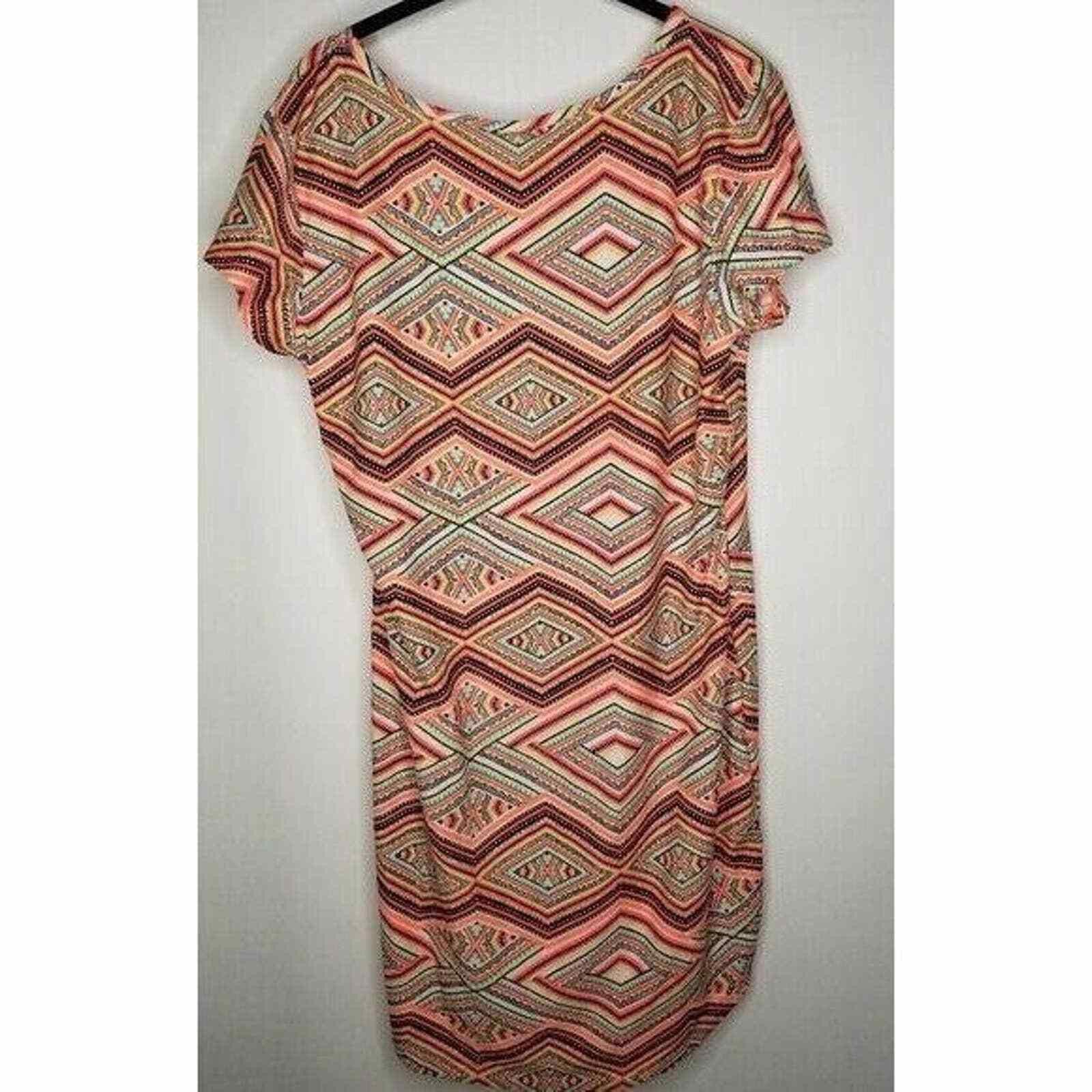 Other Bobbie Brooks Dress Neon Bright Print Juniors Large L Soft Size L / US 10 / IT 46 - 3 Thumbnail