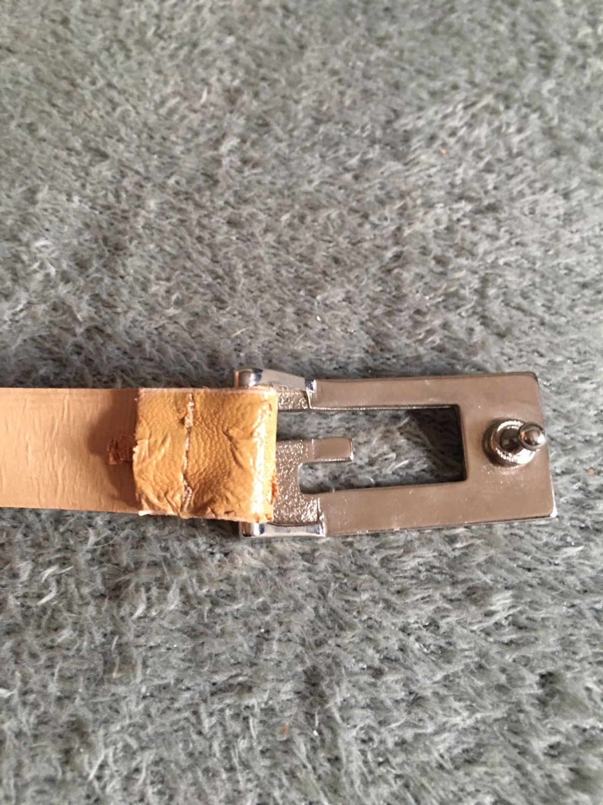 Gucci Gucci Belt Leather Beige G Logo Buckle Vintage Sz 36/90 Size ONE SIZE - 7 Thumbnail