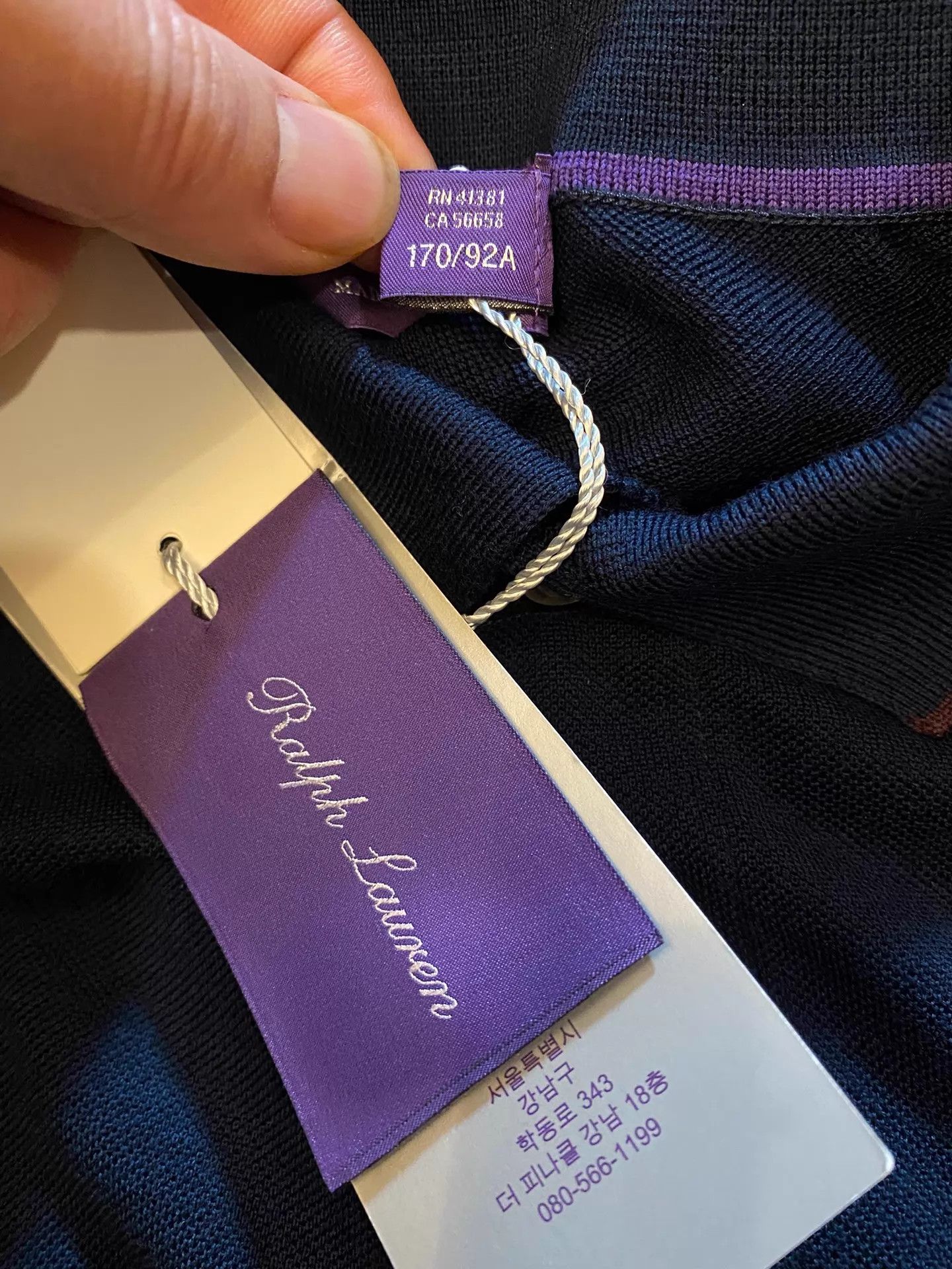 Ralph Lauren RL Purple Label RRL 100% Wool Short-Sleeve Polo S Size US S / EU 44-46 / 1 - 6 Thumbnail