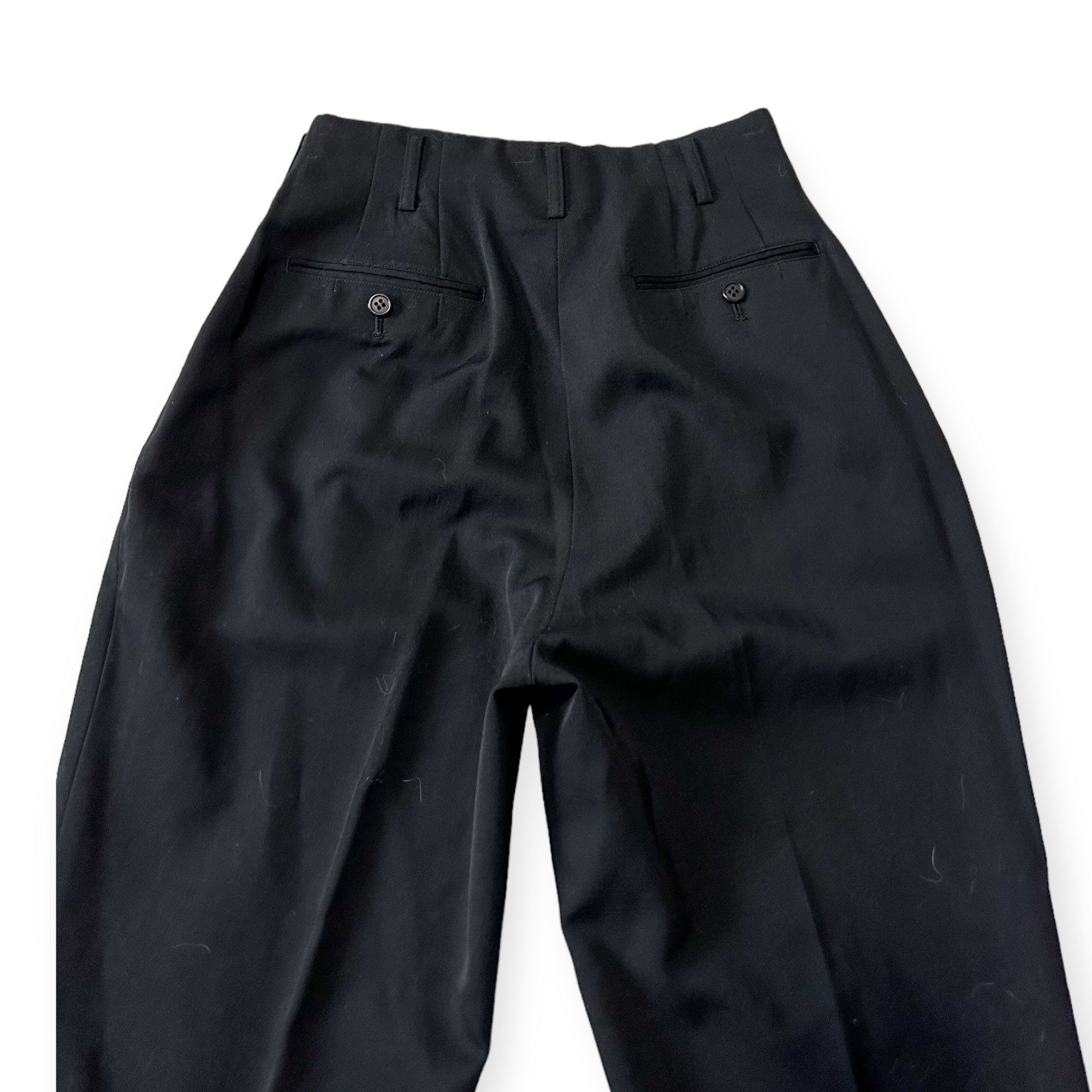 ATSURO TAYAMA × Vintage Vintage Atsuro Tayama Black Wool Trouser Pants, Vintage Size 26" / US 2 / IT 38 - 9 Thumbnail