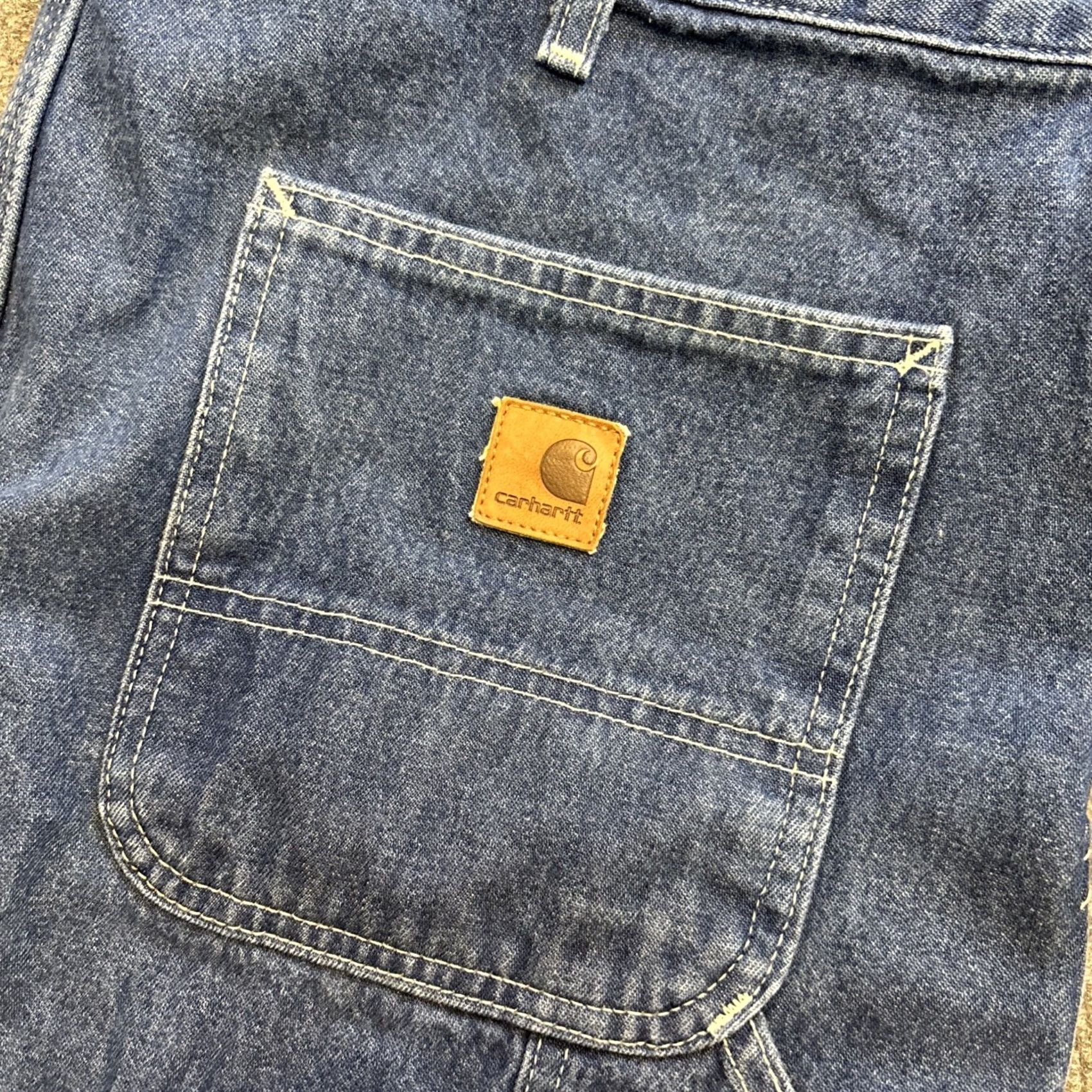 Carhartt Carhartt Jeans Men’s 38x30 Denim Cotton 813-DST Blue Men’s Straight Pockets Regular 30 Inseam Size US 38 / EU 54 - 2 Thumbnail