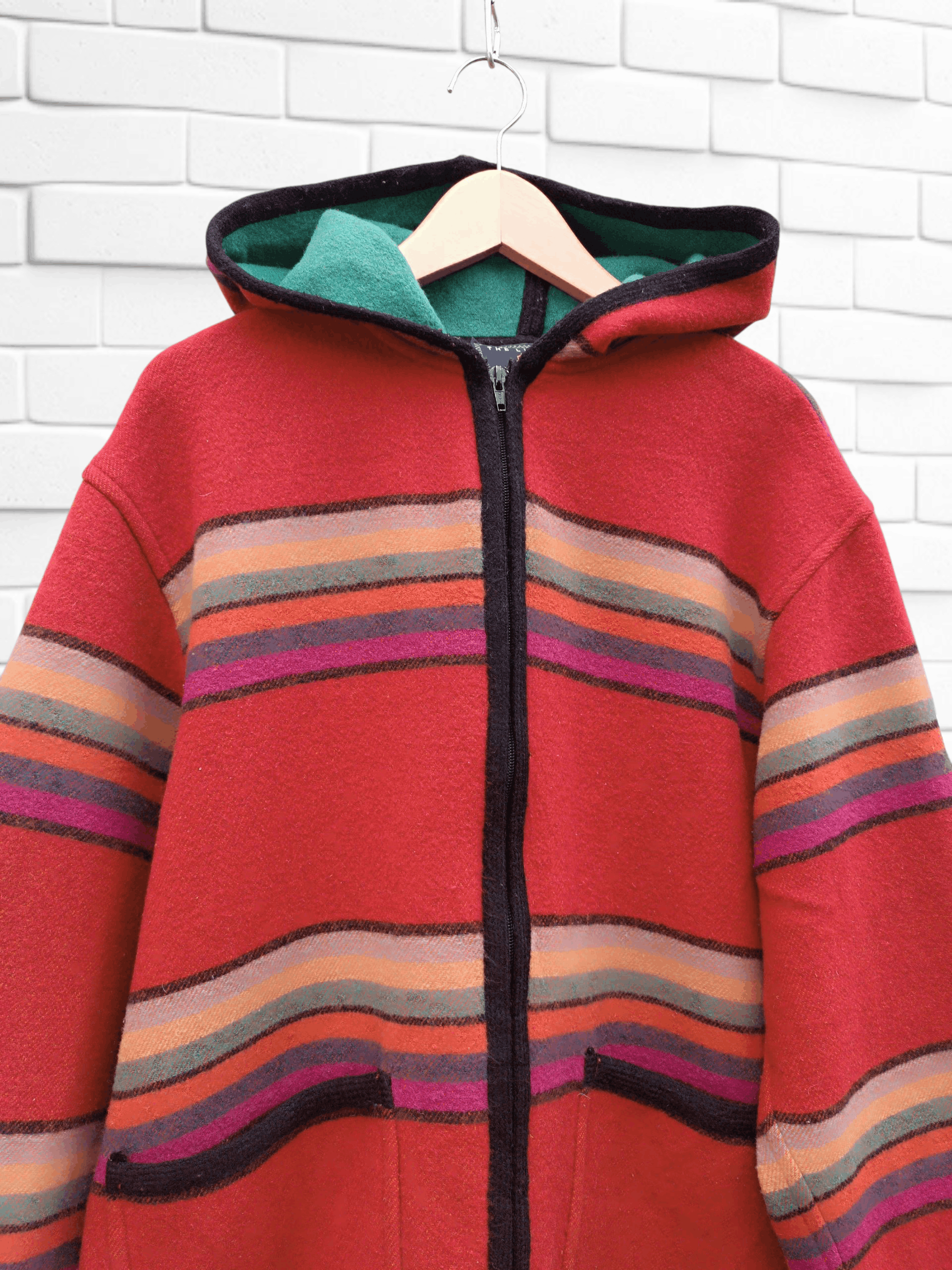 Japanese Brand Vintage Limited Collection Blanket Coat Wool Hoodie Jacket Size US L / EU 52-54 / 3 - 3 Thumbnail