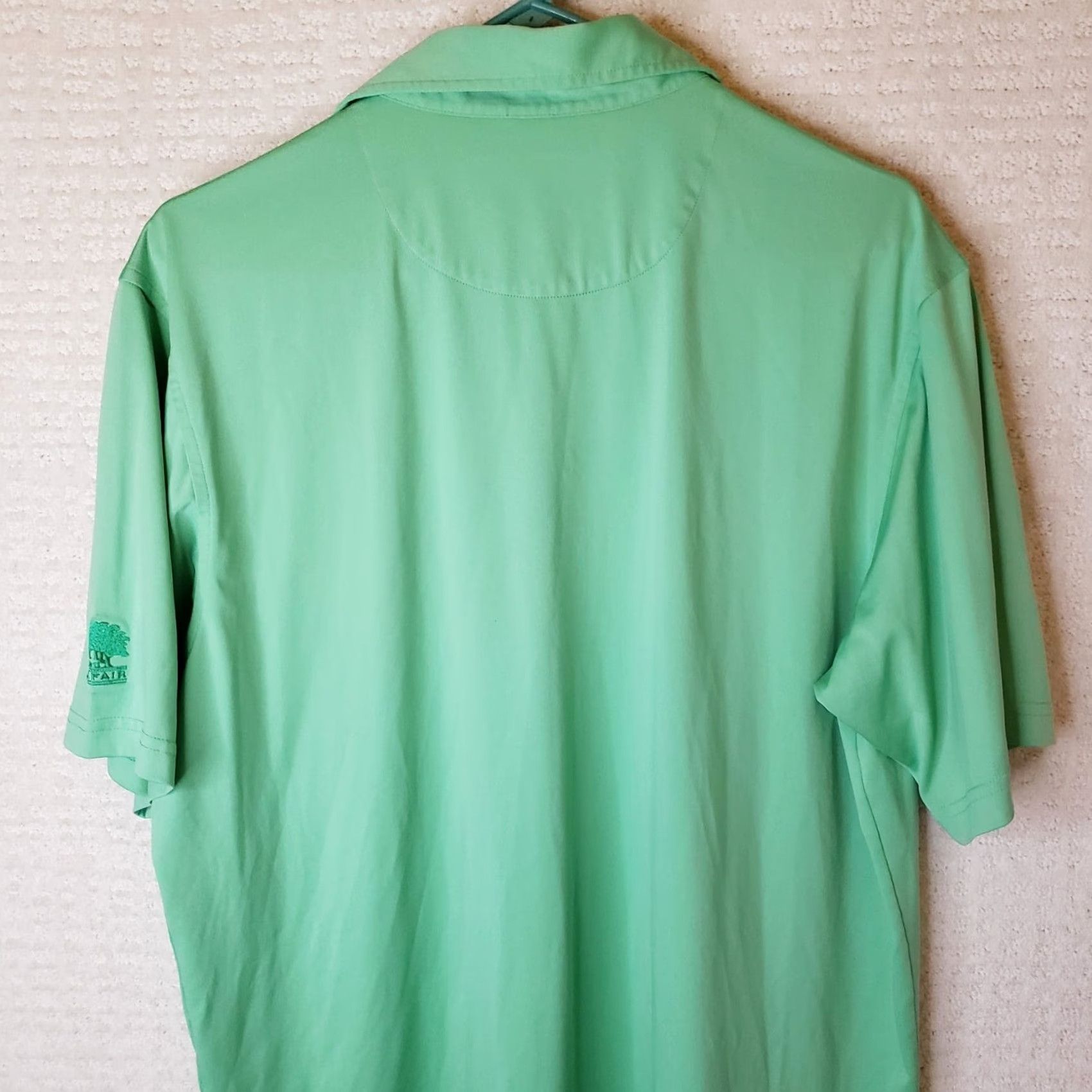 Vintage Donald Ross Polo Shirt Men M Green Geometric Golf Short Sleeve Belfair Course Logo - New without Tags Size US M / EU 48-50 / 2 - 7 Thumbnail