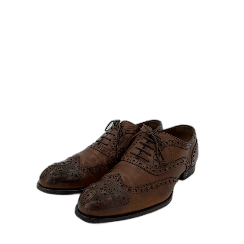 Louis Vuitton Louis Vuitton Brown Leather Lace-Up Shoes Size US 8 / EU 41 - 1 Thumbnail