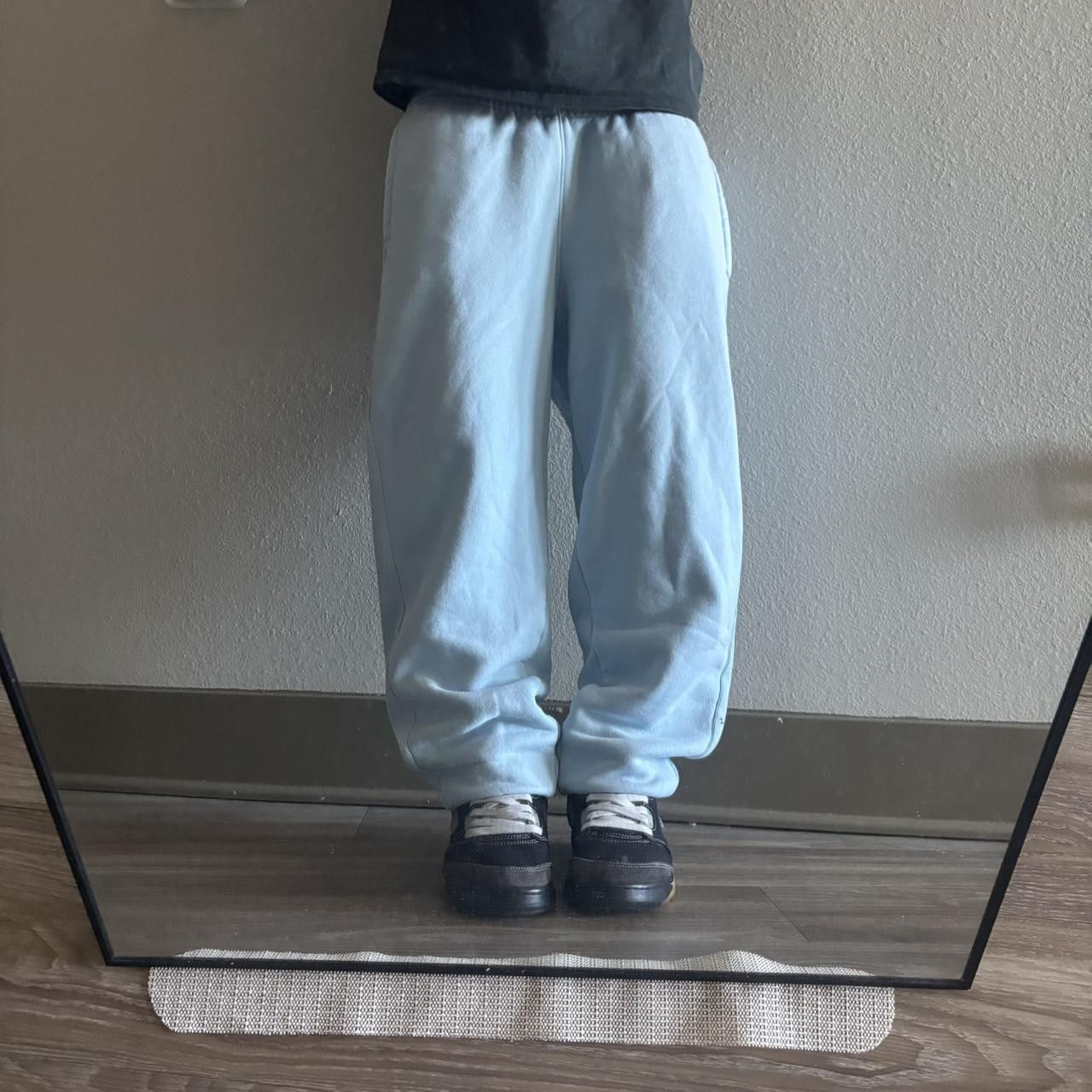 Japanese Brand Crazy Vintage Y2K/2000s Light Blue Essential Sweatpants! Fits M Size US 32 / EU 48 - 1 Thumbnail