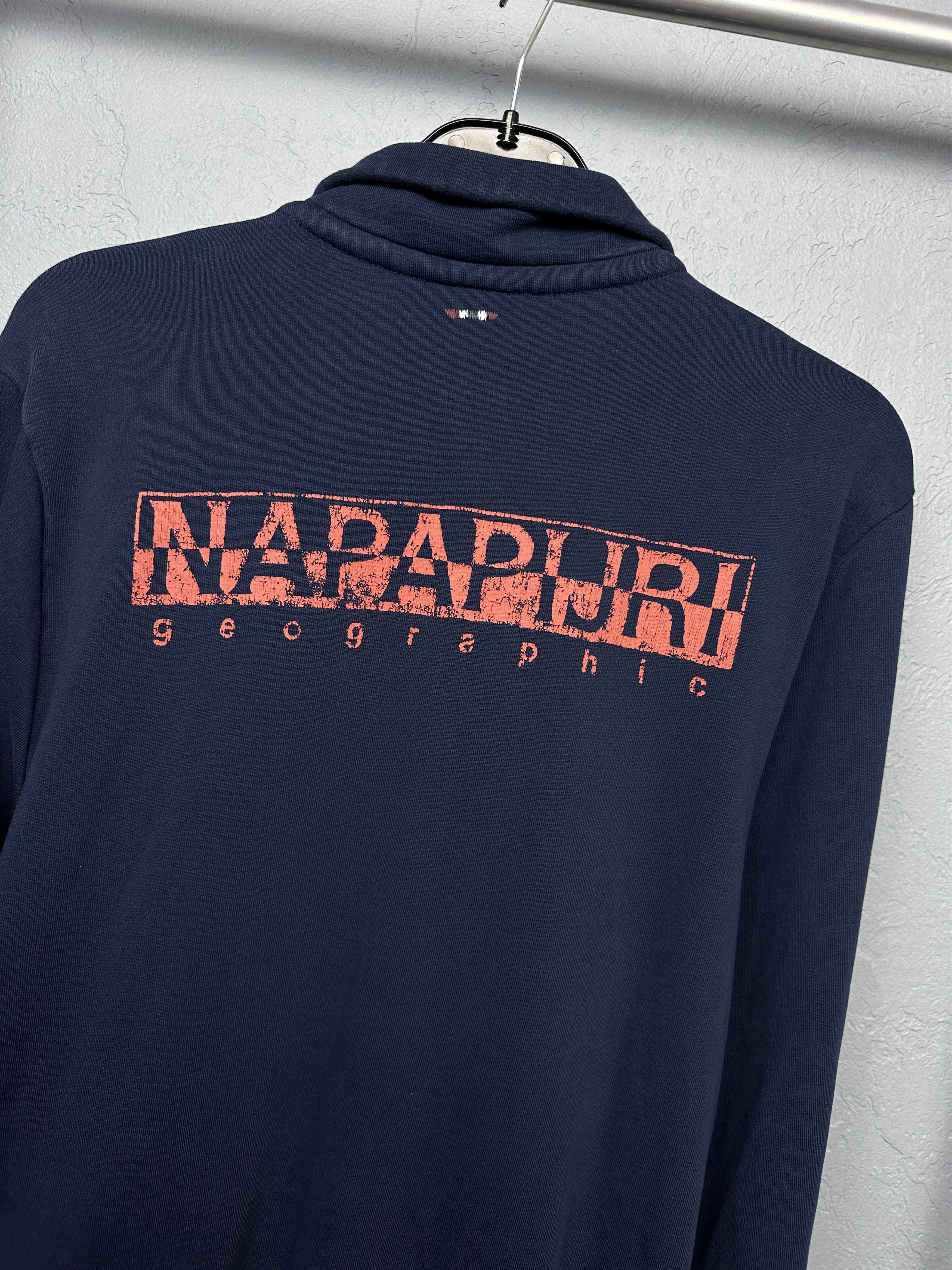 Napapijri Napapijri Mens Big Logo Full Zip Sweatshirt Hoodie Size US L / EU 52-54 / 3 - 2 Thumbnail