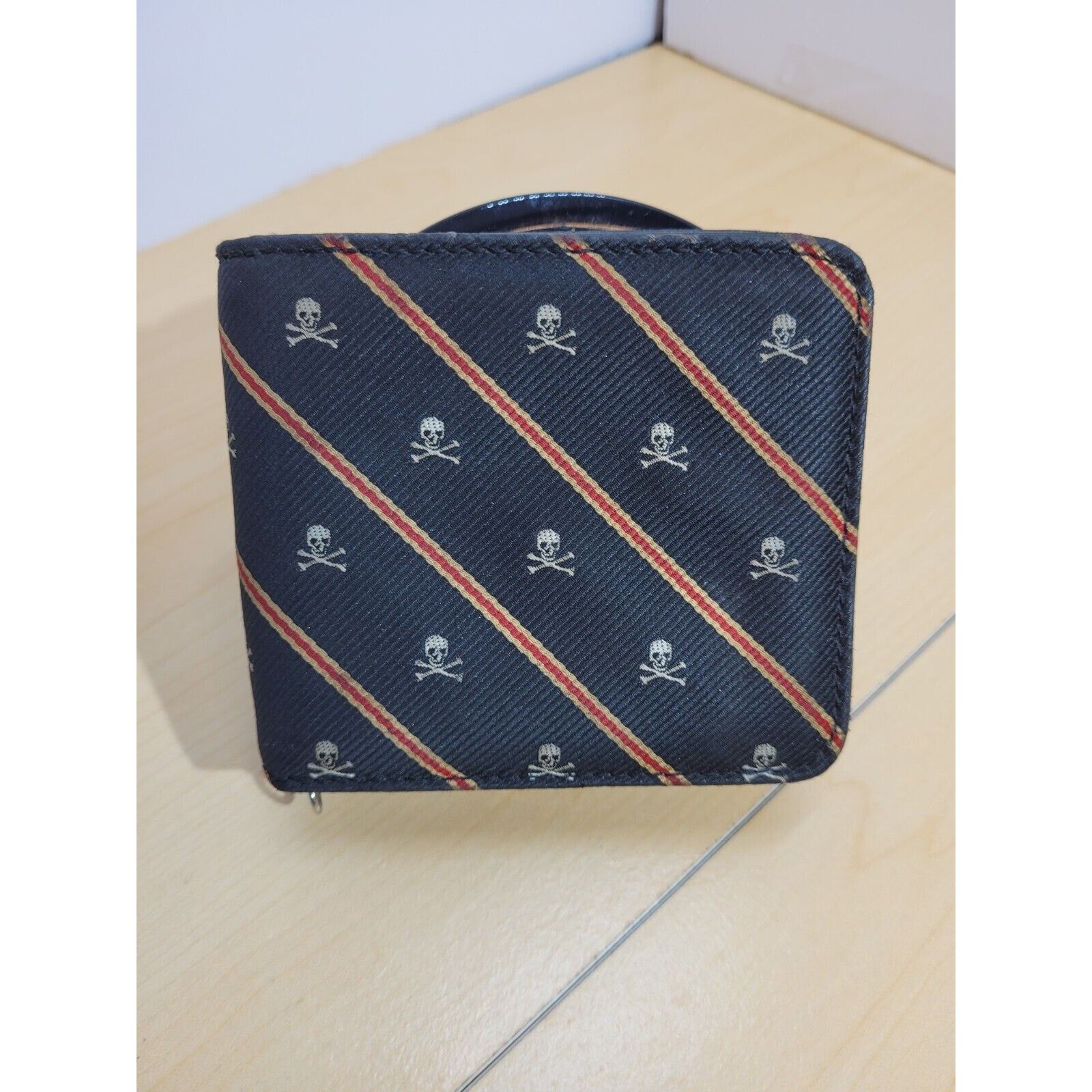 & Other Stories Skull & Crossbones Wallet with Zipper Blue and Red Stripe Size ONE SIZE - 1 Thumbnail