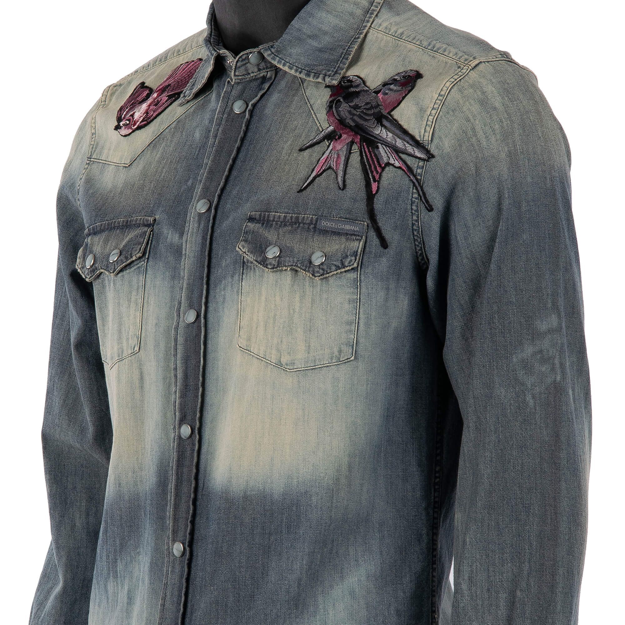 Dolce & Gabbana o1y0125 Denim Shirt in Blue Size US S / EU 44-46 / 1 - 4 Thumbnail