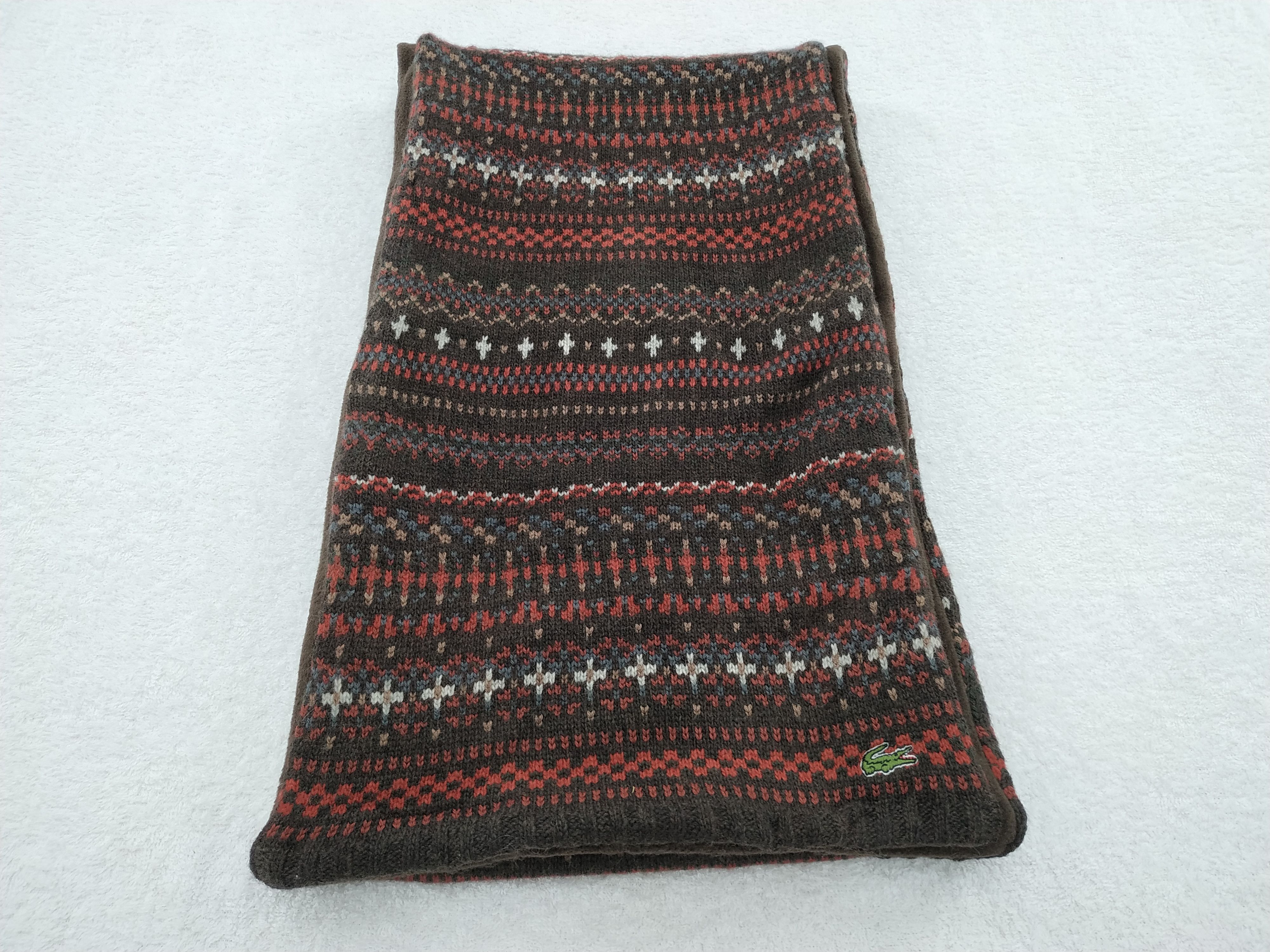 Lacoste Vintage Lacoste Scarf/Muffler/Neckwear MF115 Size ONE SIZE - 1 Thumbnail