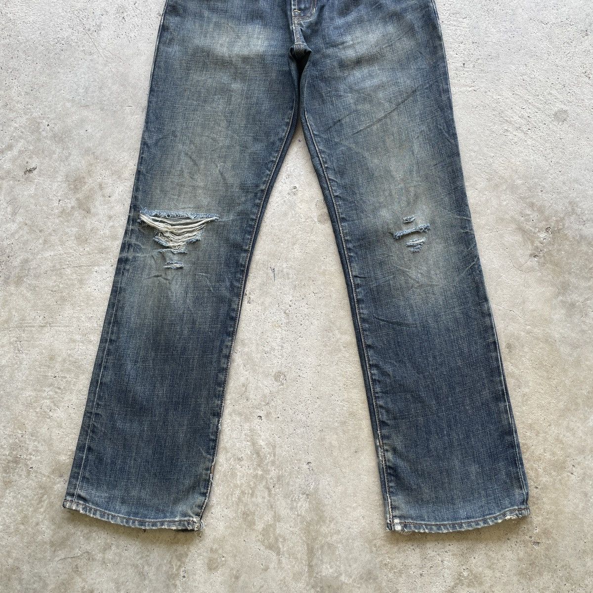 Gap Vintage Gap Straight Fit Denim Distressed Rusty Jeans Pants Size US 29 - 4 Thumbnail
