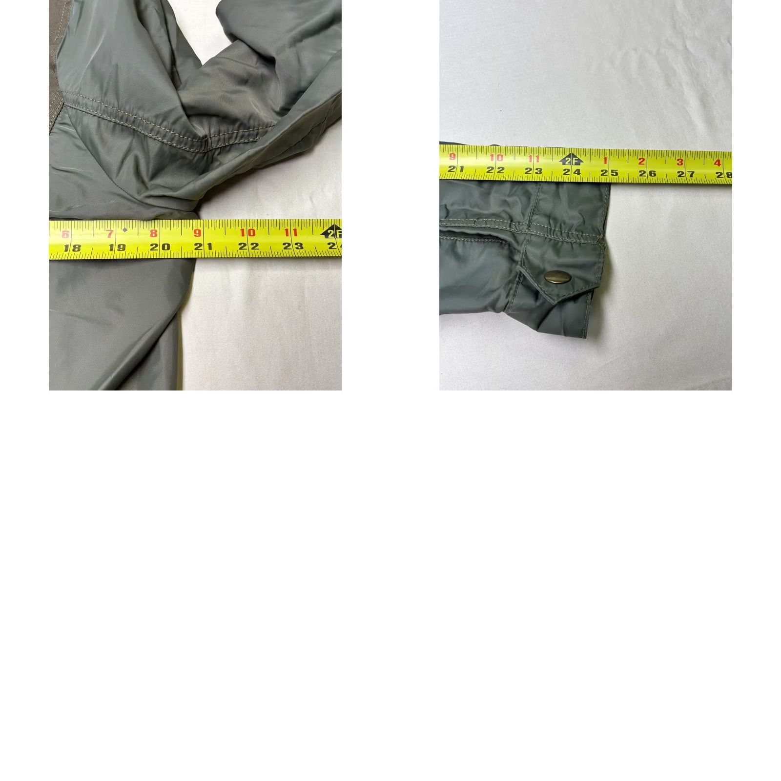 Lucky Brand Lucky Brand Womens Mixed Media Utility Jacket Olive Green Military Zip Up Large Size L / US 10 / IT 46 - 8 Thumbnail