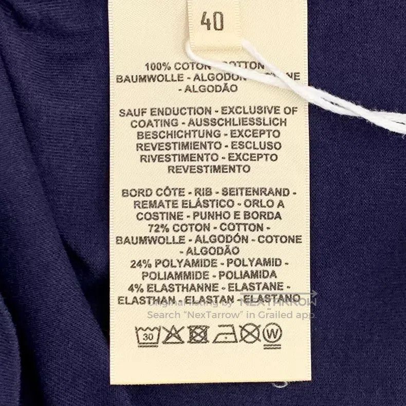 Hermes Hermes Dark Blue Lock Stitch Printed Cotton Crew Neck Shor Size S / US 4 / IT 40 - 7 Thumbnail