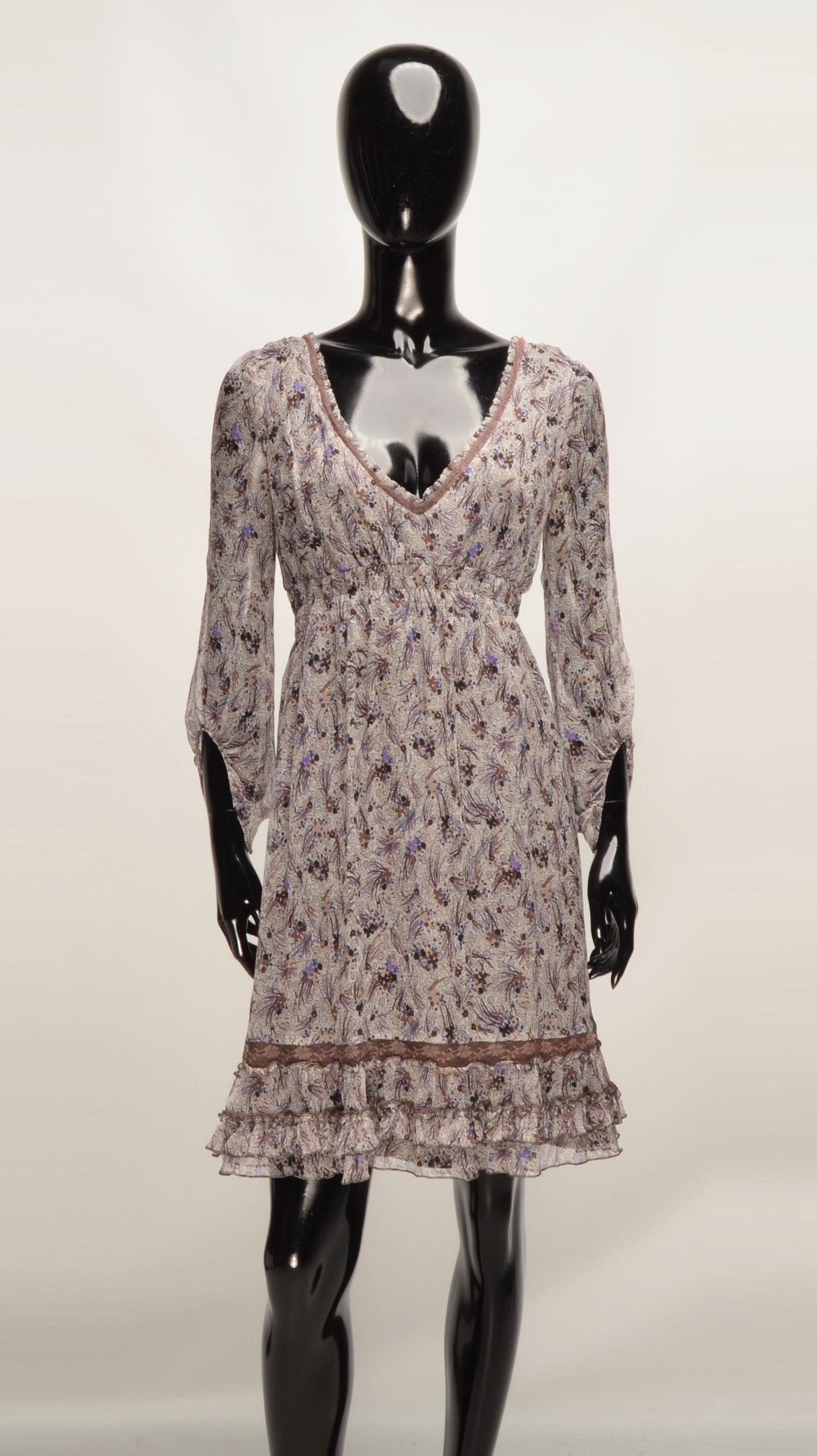 MAX&Co Max Mara Silk Floral Cottagecore Mesh Dress