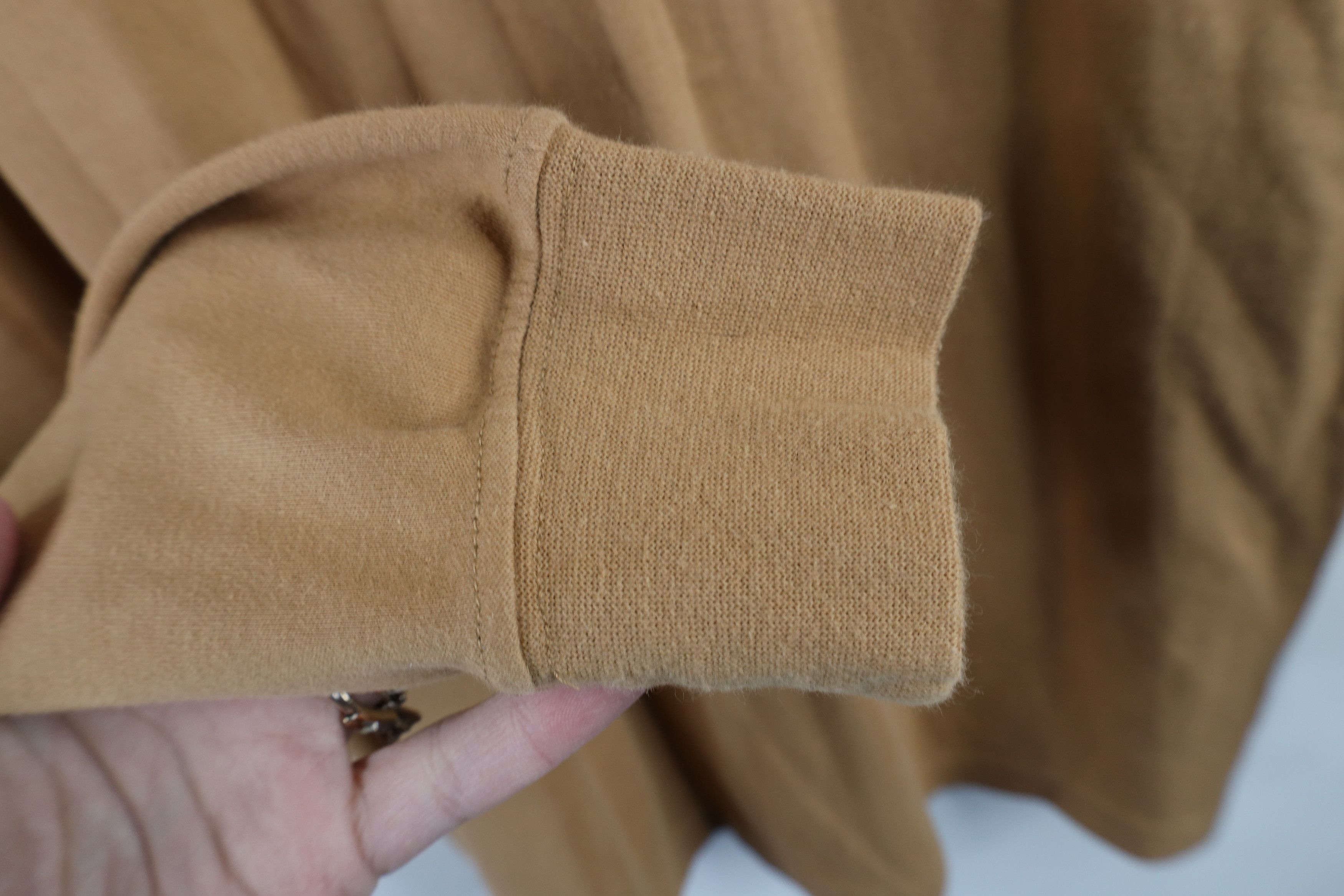 Vintage Vintage 90s Streetwear Blank Turtleneck T-Shirt Wheat Brown Size US M / EU 48-50 / 2 - 5 Thumbnail