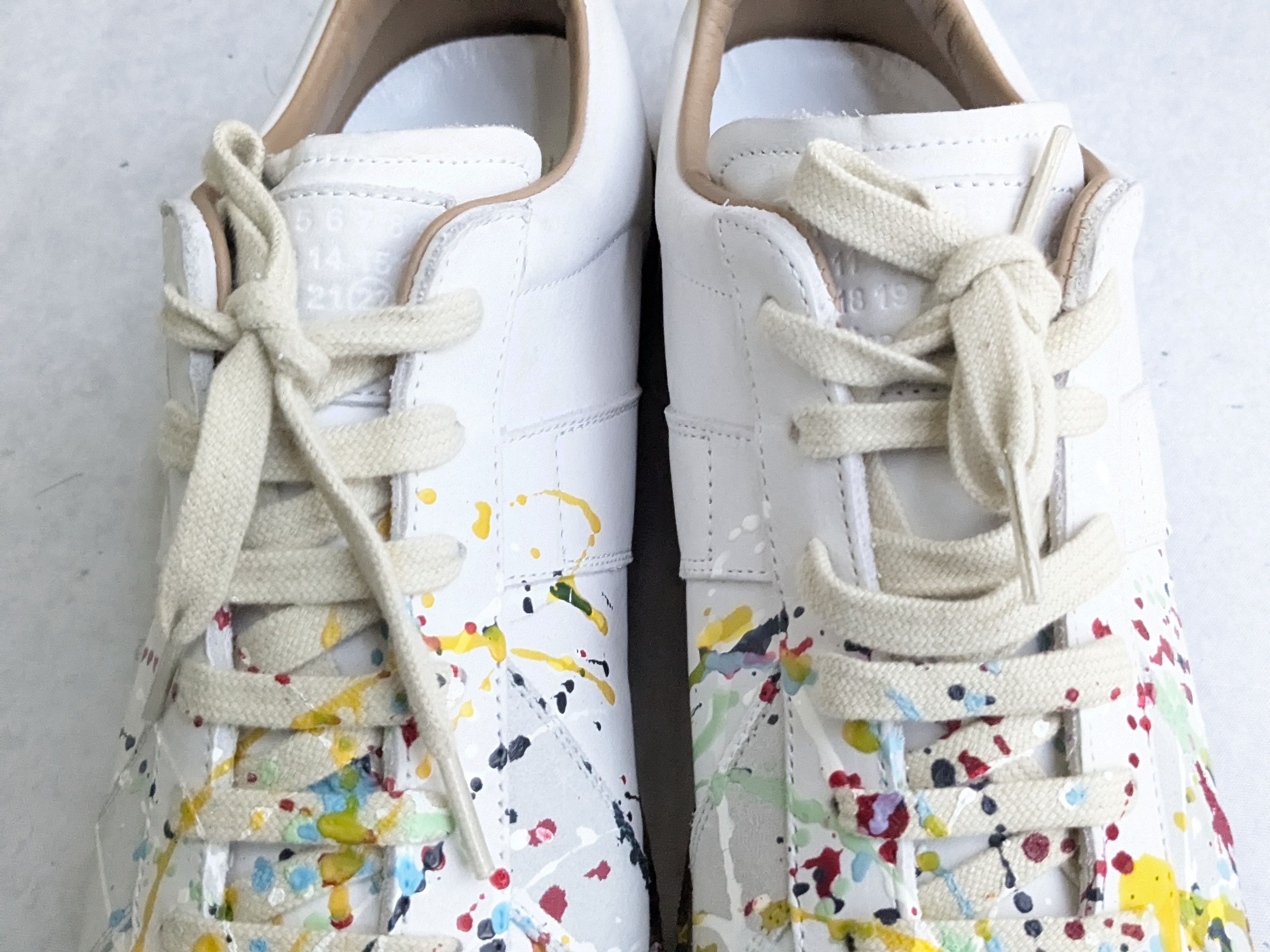 Maison Margiela Maison Margiela Gat Replica White Paint Splatter 11 44 Size US 11 / EU 44 - 8 Thumbnail