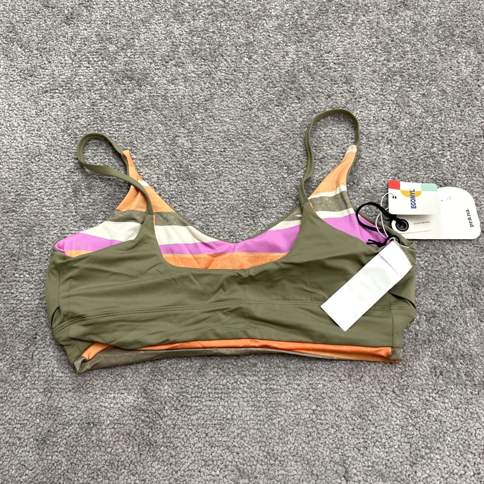 Prana Prana Willow Falls Reversible Bikini Top Womens S Multicolor Waves NWT New Swim Top Size S / US 4 / IT 40 - 4 Thumbnail
