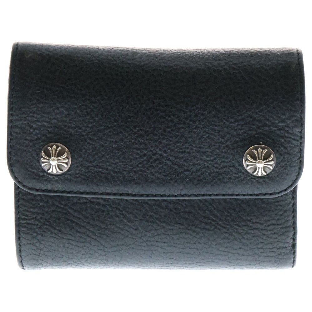 小物 Chrome Hearts Wave Wallet Leather\"Black\" Amazon.co.jp: Chrome Hearts Wallet Wave Mini Black Heavy Leather