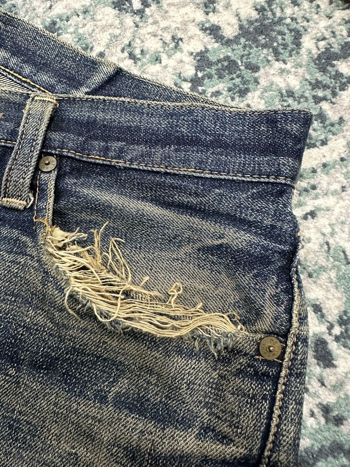 Denime Vintage Denime Faded Honeycomb Selvedge Distressed Jeans Size US 30 / EU 46 - 10 Thumbnail