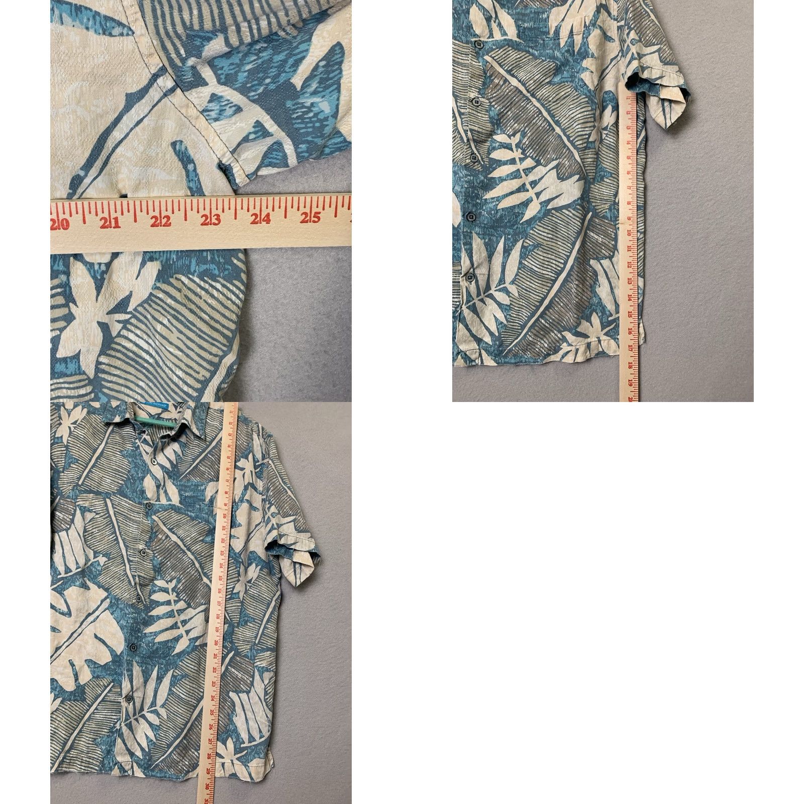 Tori Richard Tori Richard Shirt Men XL Hawaiian Palm Leaves Tropical Vacation Silk Blend Multicolor All Seasons Short Sleeve Button-Up Size US XL / EU 56 / 4 - 8 Thumbnail